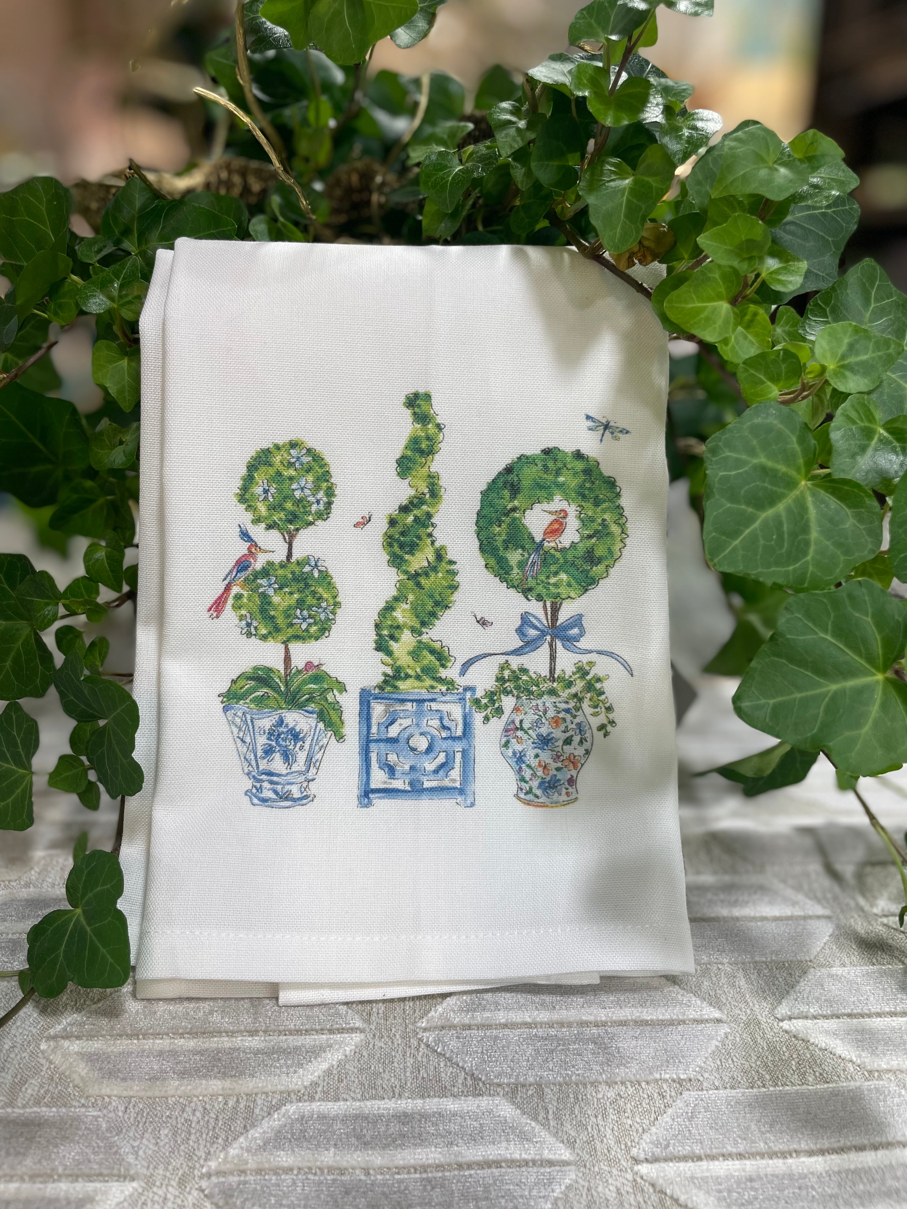 Blue Topiary Kitchen Towel