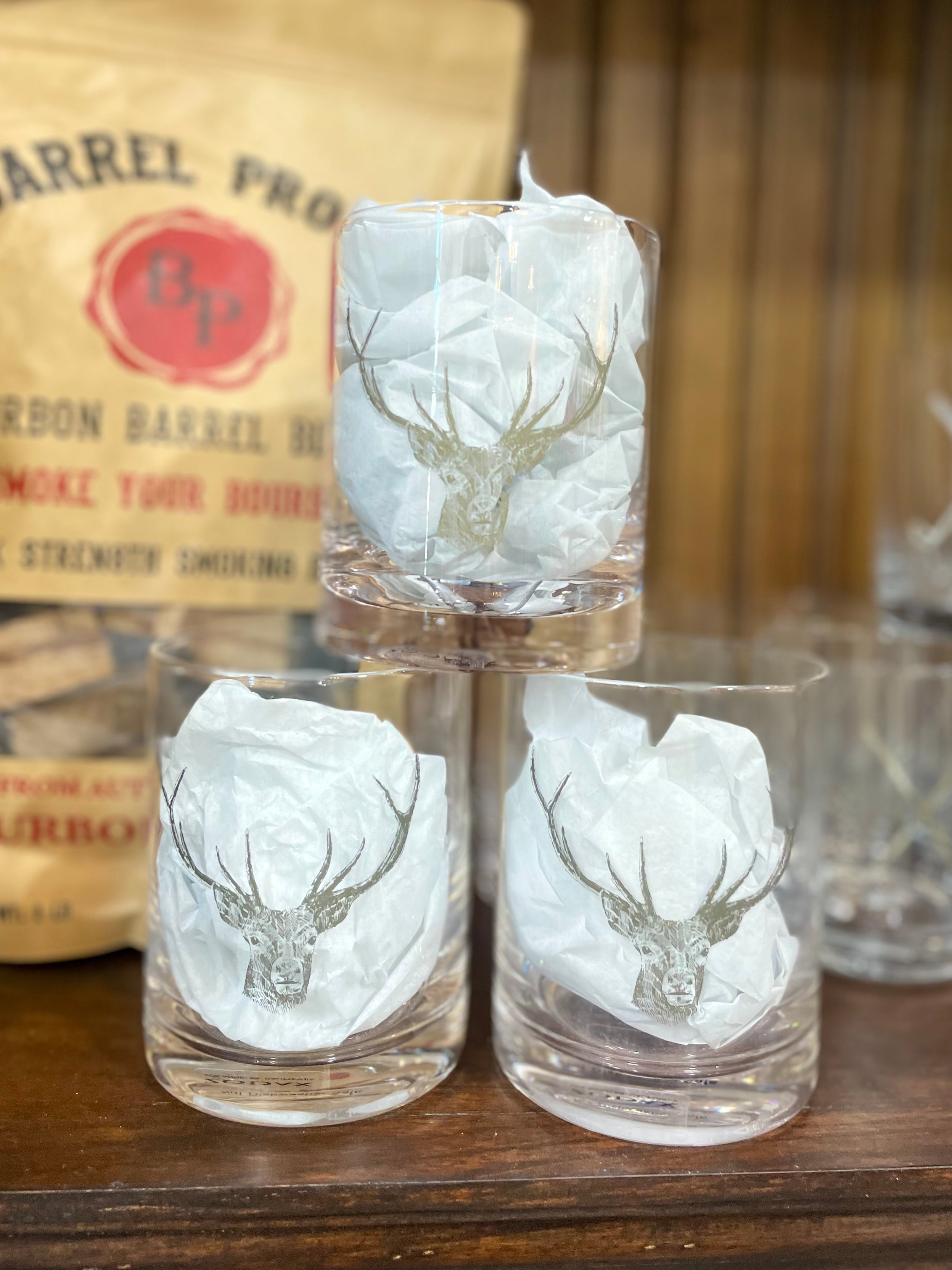 Deer Whiskey Glass