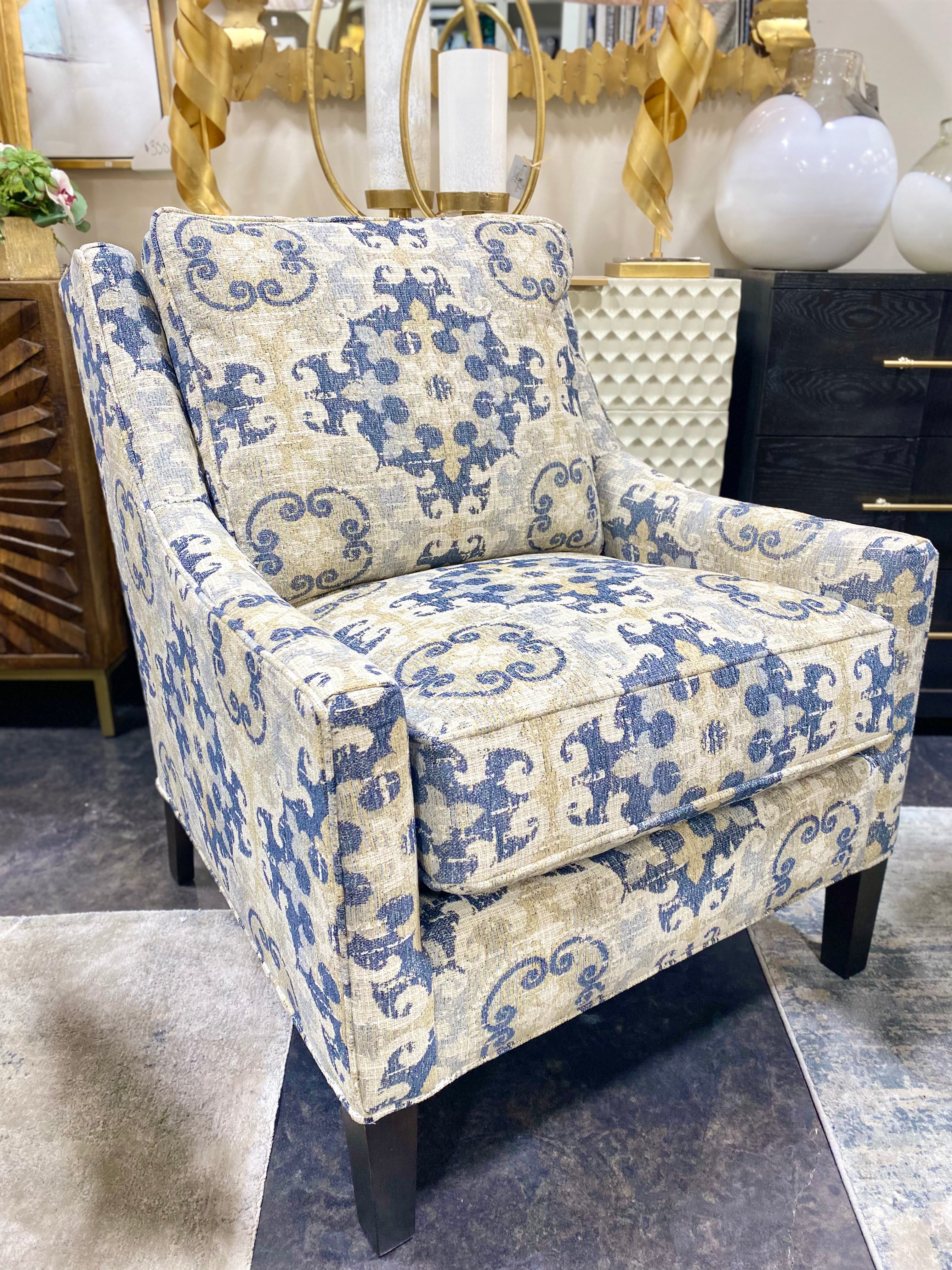 Blue and Beige Chair