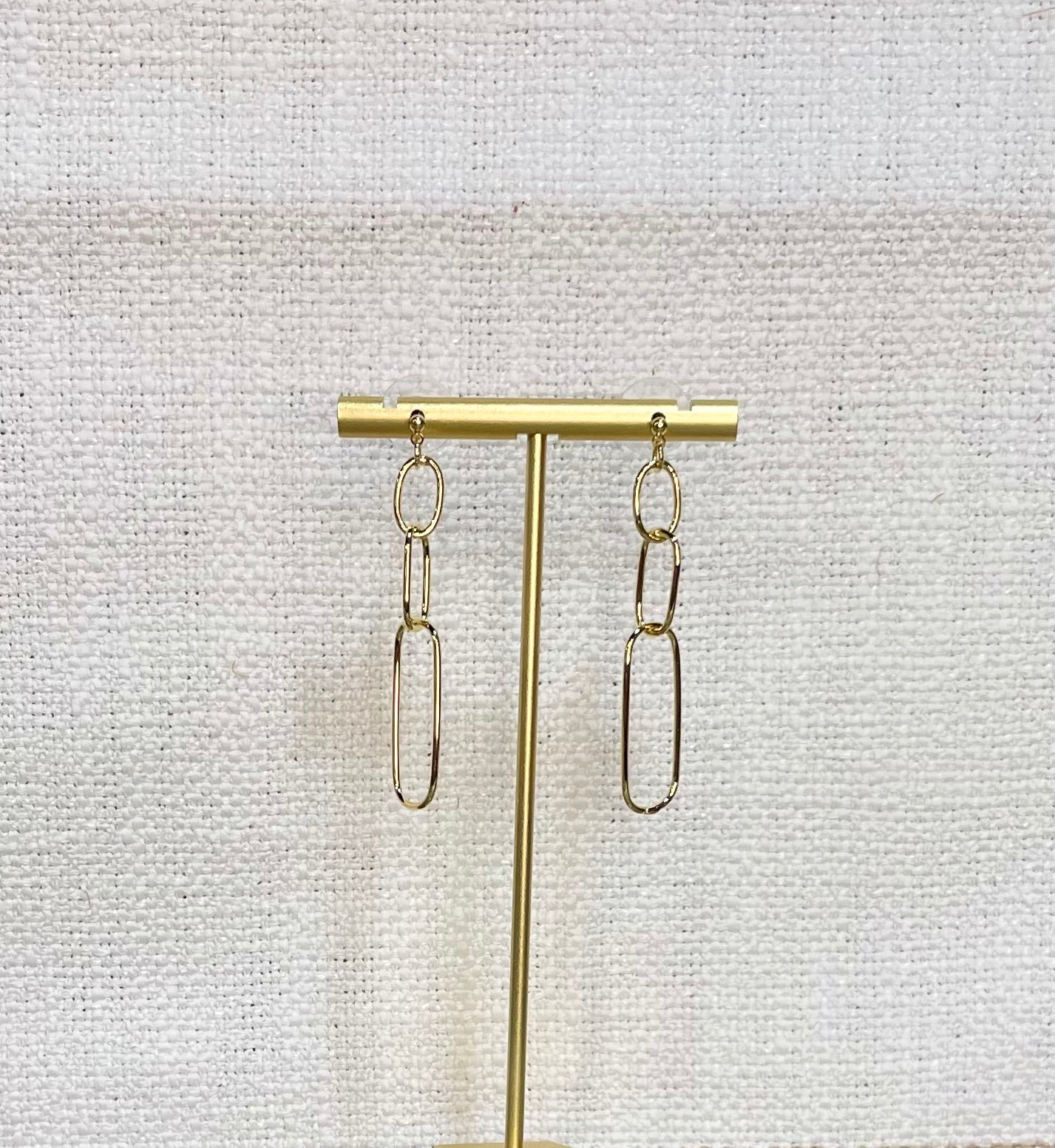 Gold Dangle Loop Earrings
