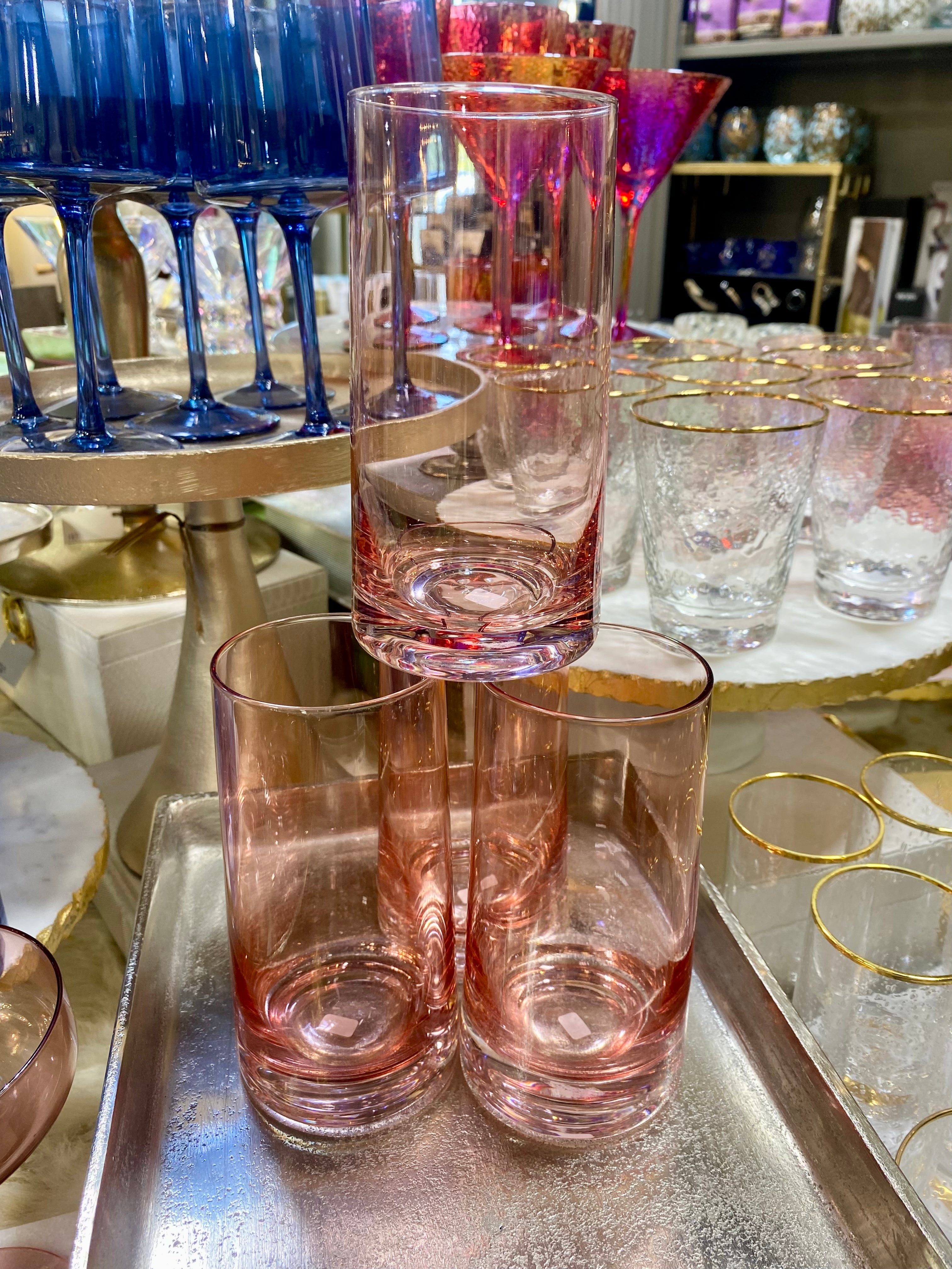 Tall Pink Glass
