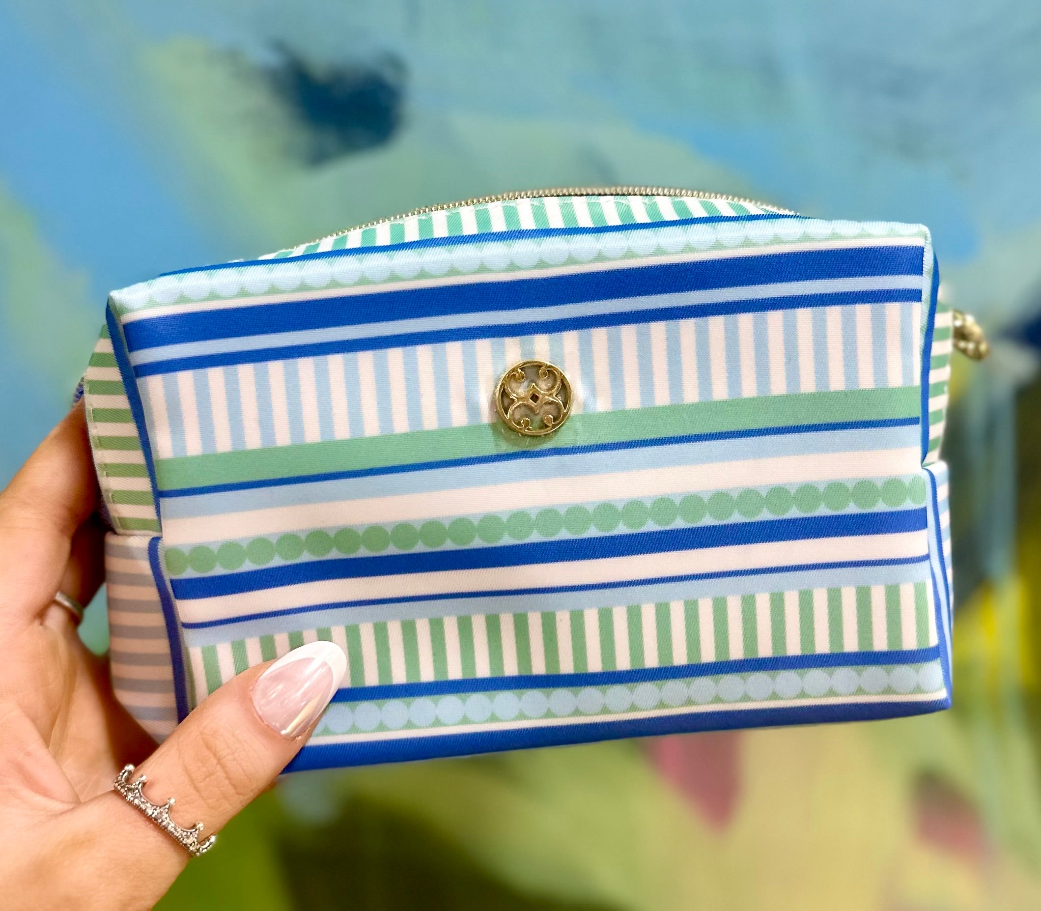 Blue and green small bag