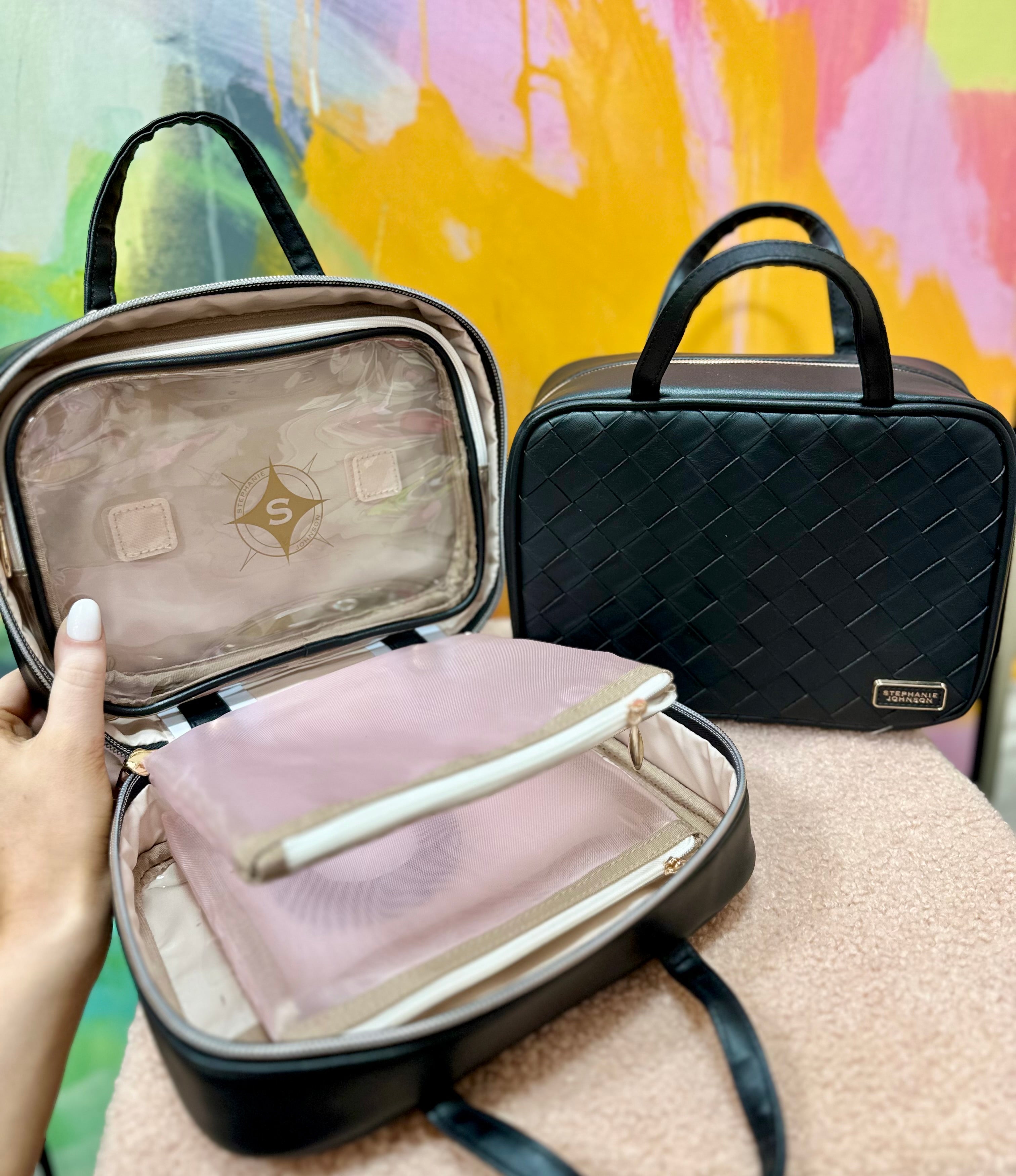 Black Leather Travel Bag