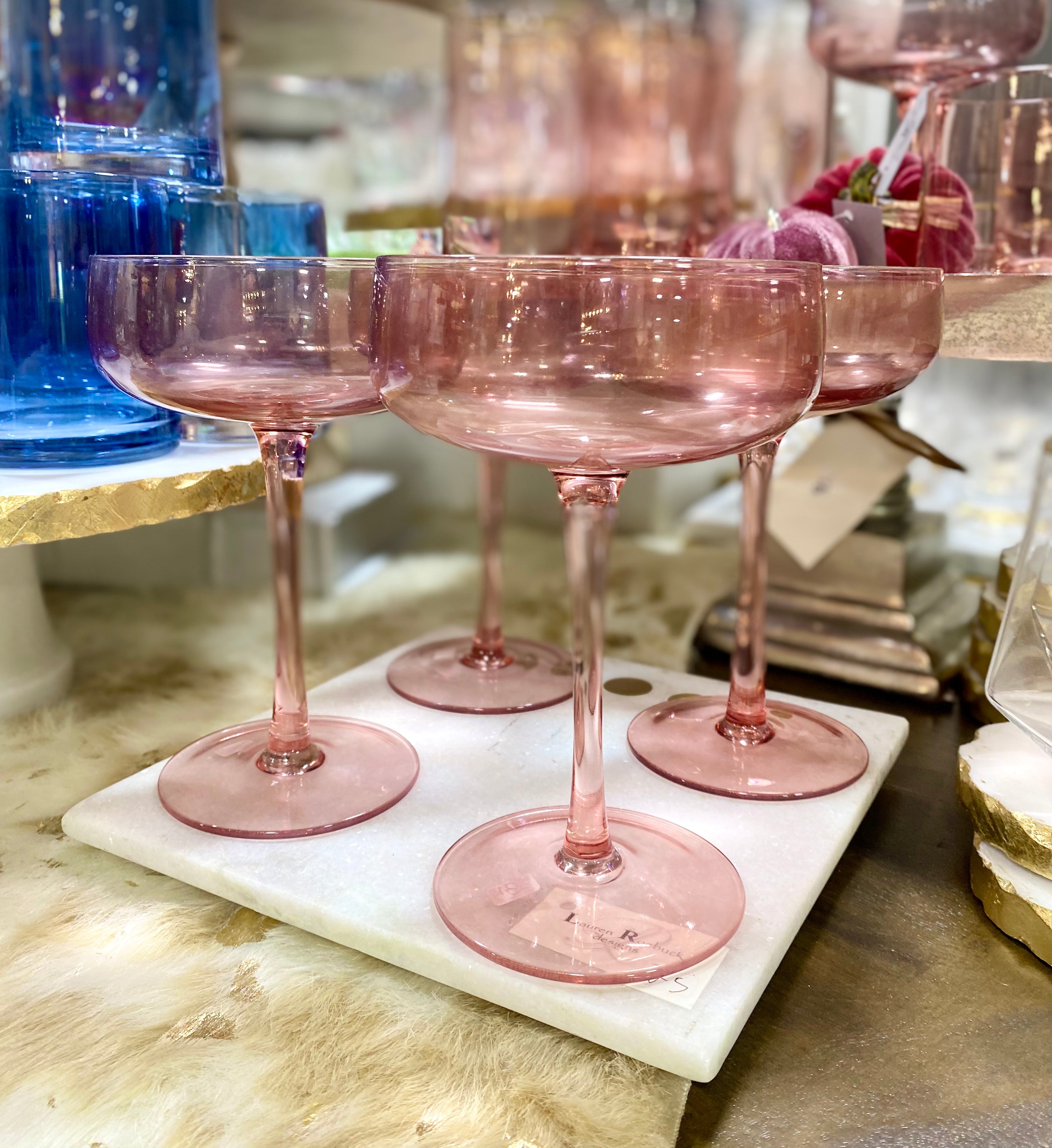 Pink Cocktail/Martini Glass