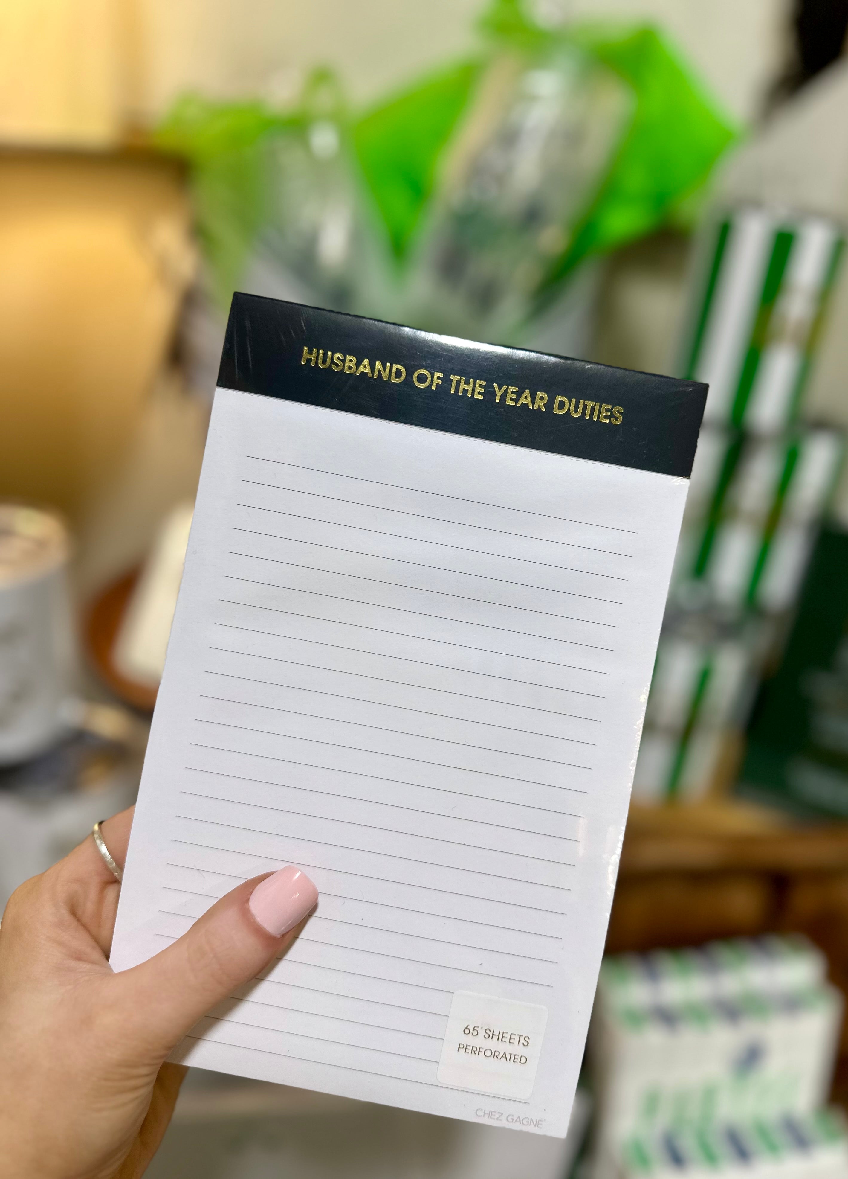 Husband of the year duties notepad
