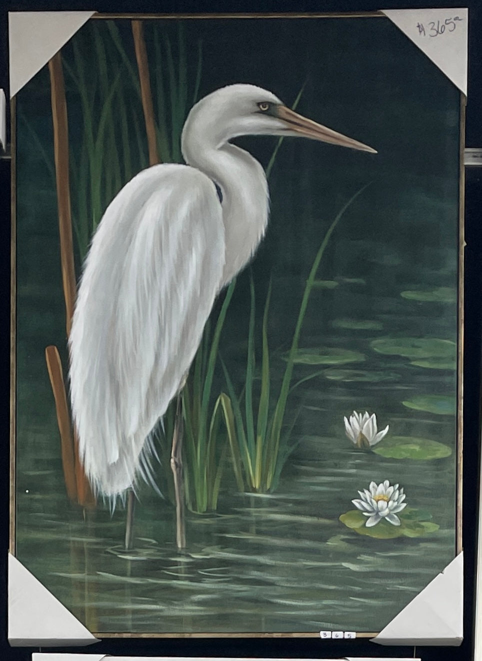 White Crane Wall Art