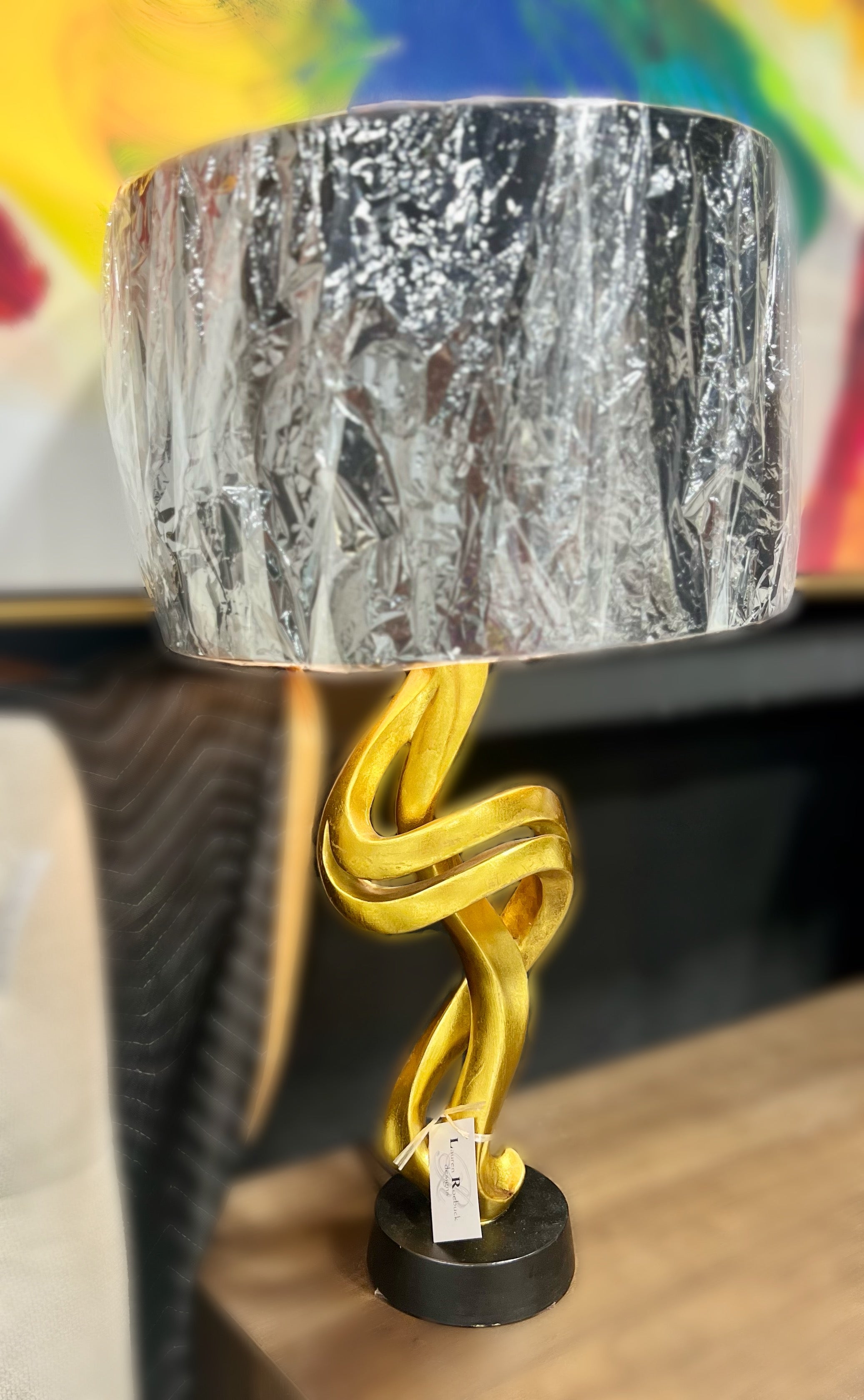Gold and Black Table Lamp