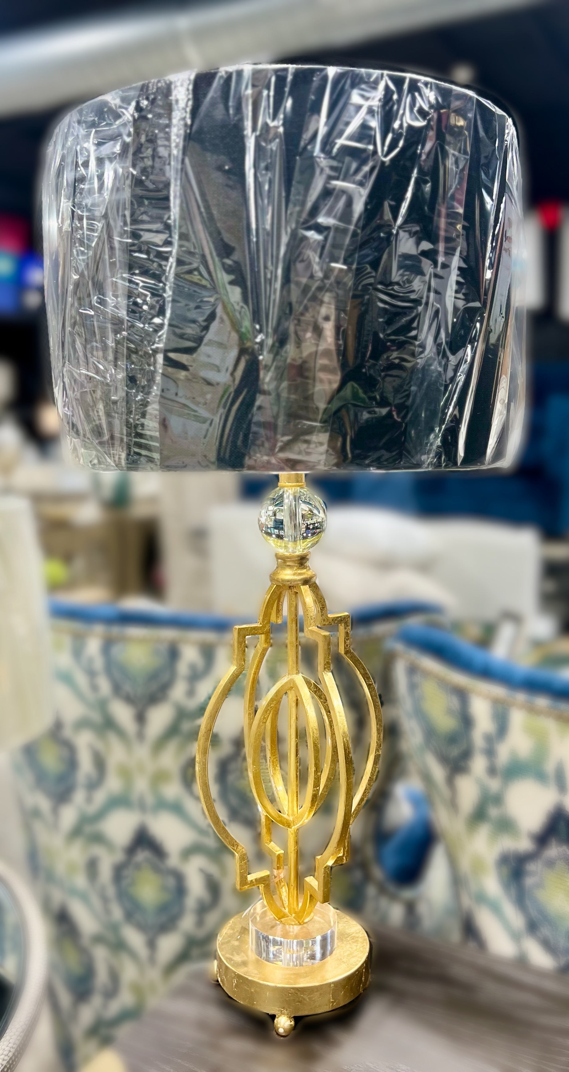 Gold and Black Table Lamp