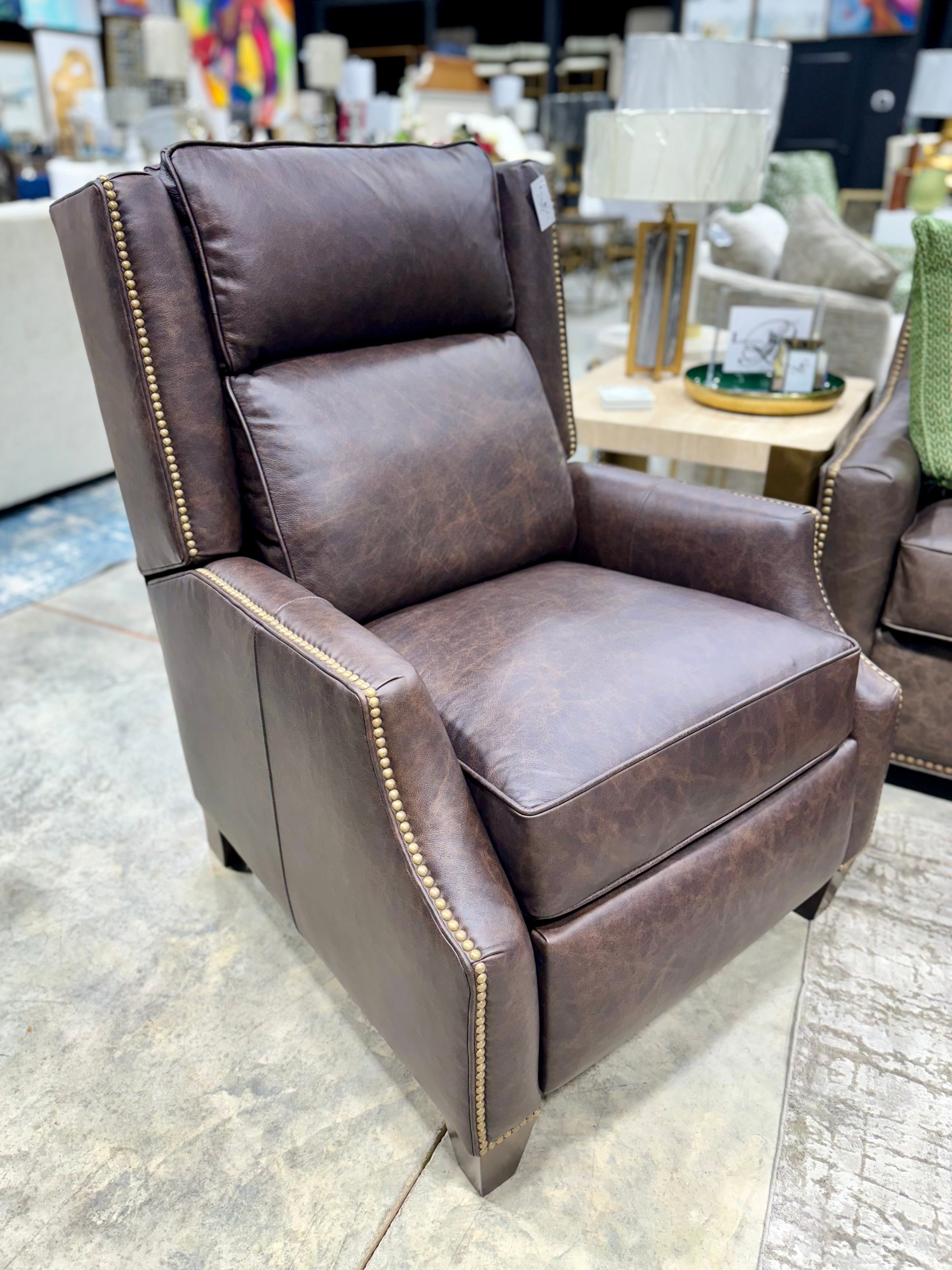 King Hickory Dark Brown Leather Recliner