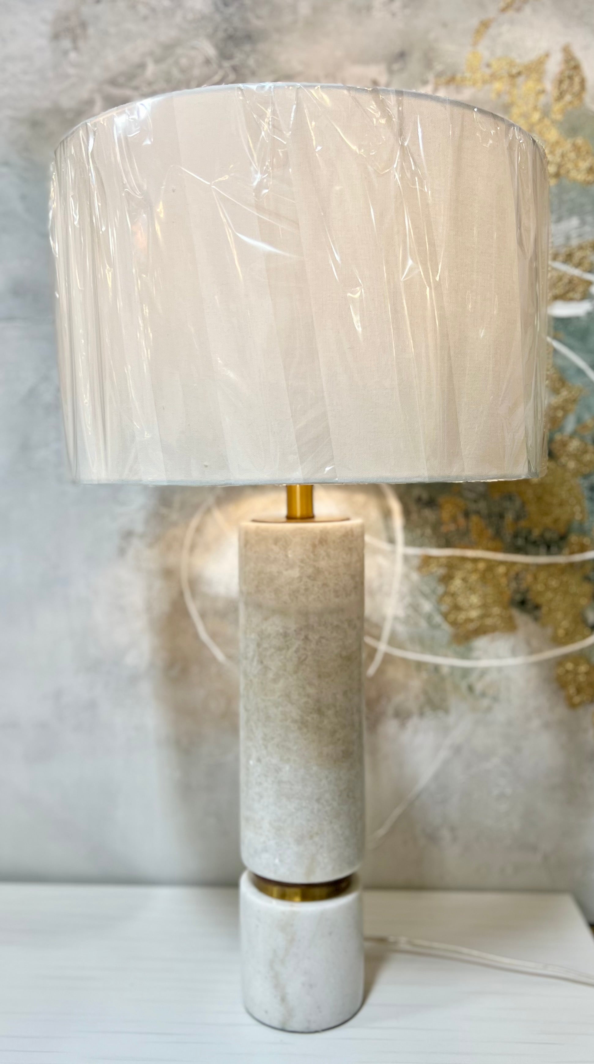 Gold and Marble Table Lamp