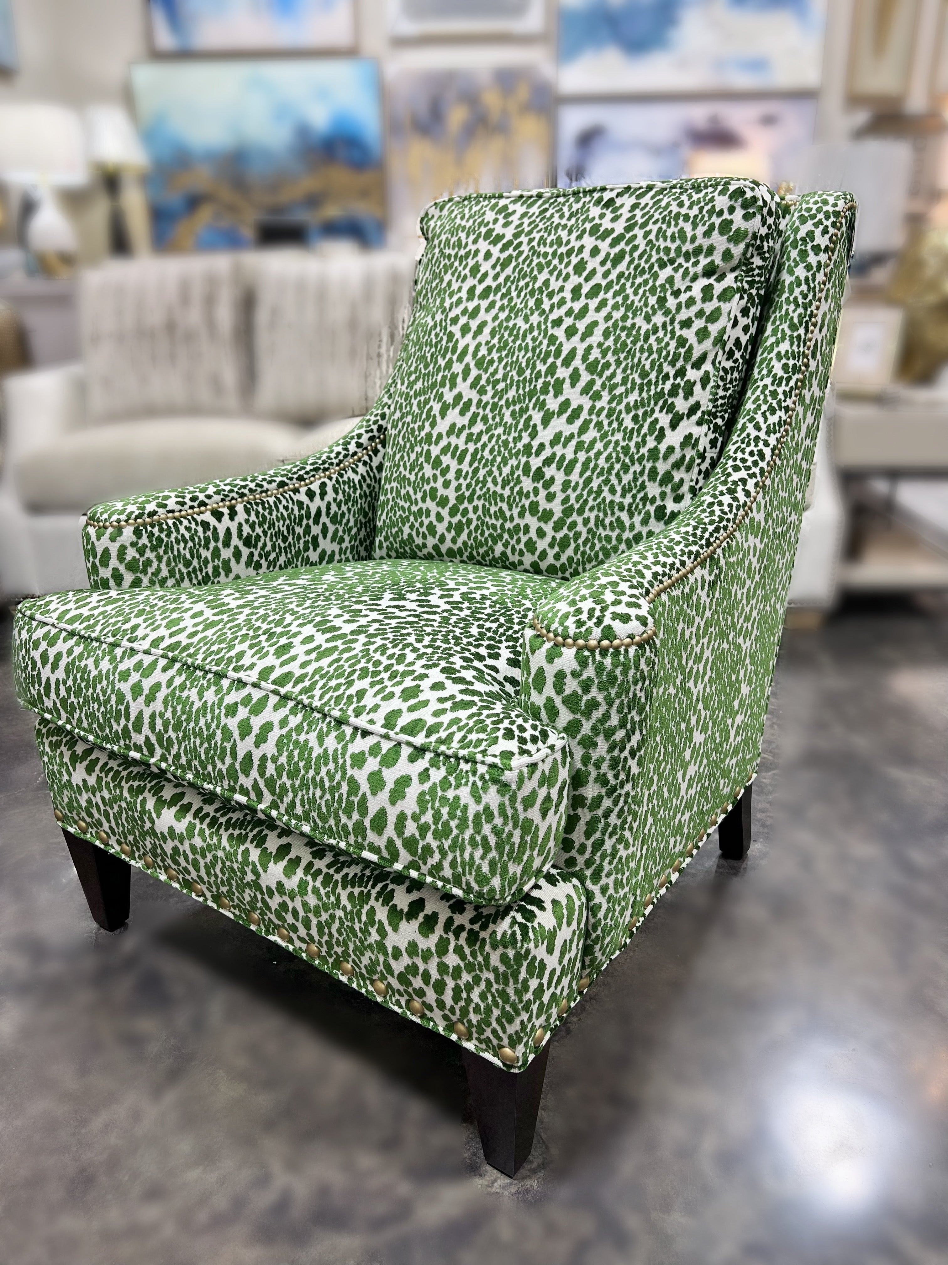 Green Leopard Chair