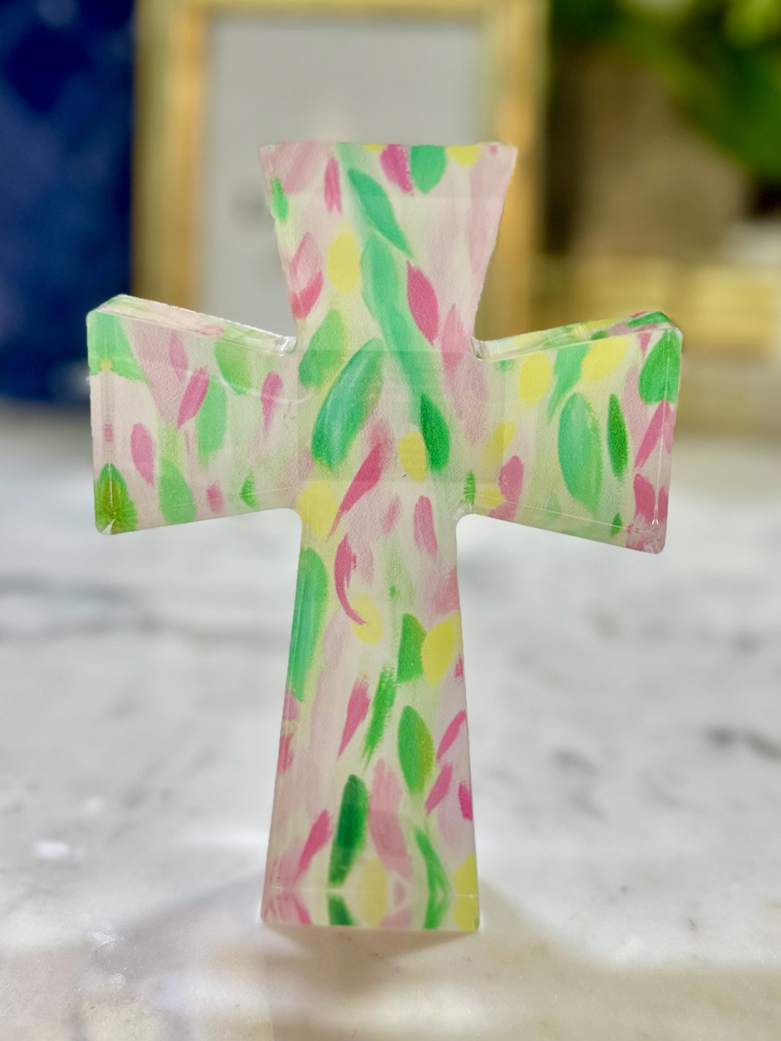 Multicolored acrylic cross