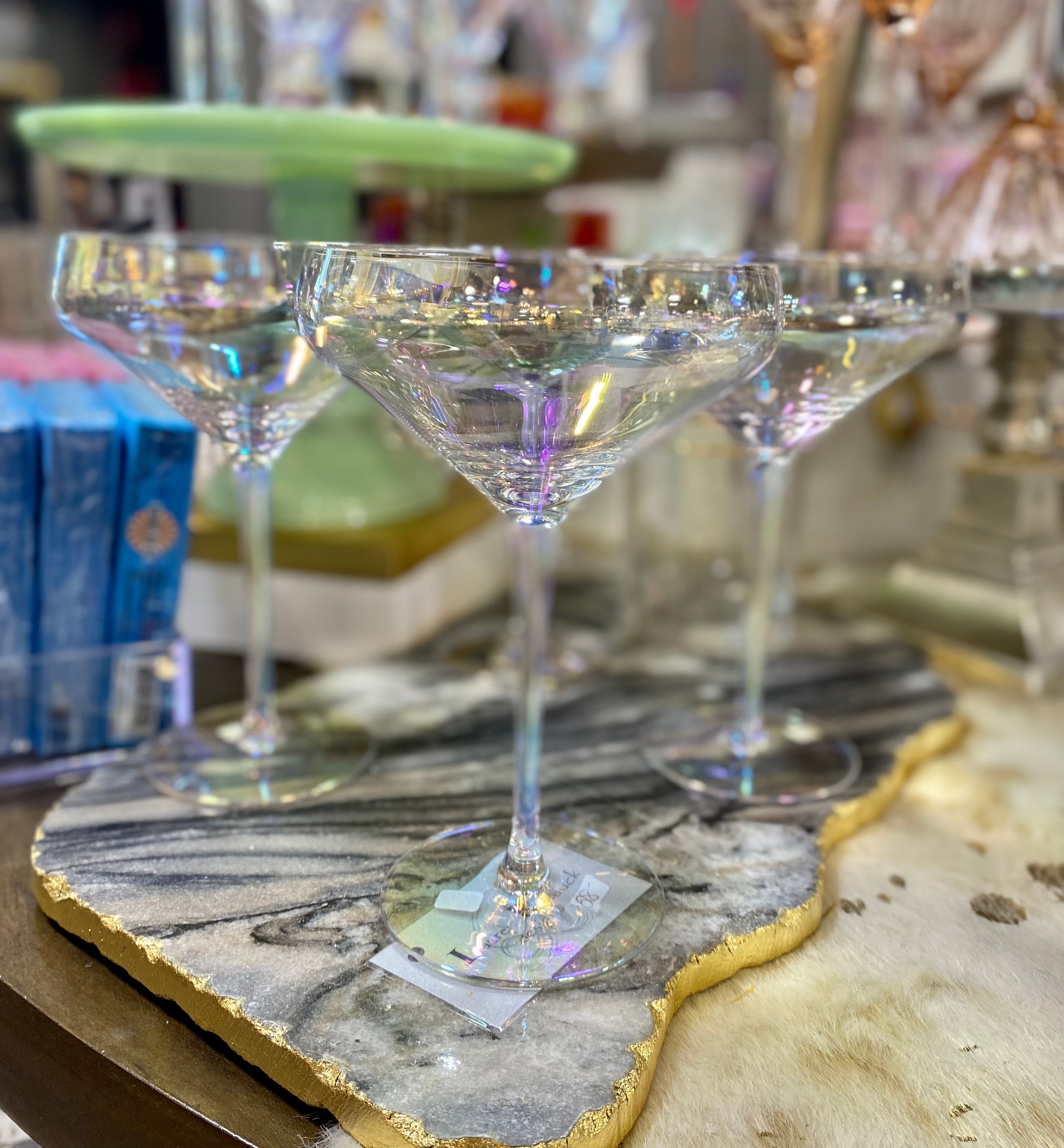 Iridescent Martini Glass