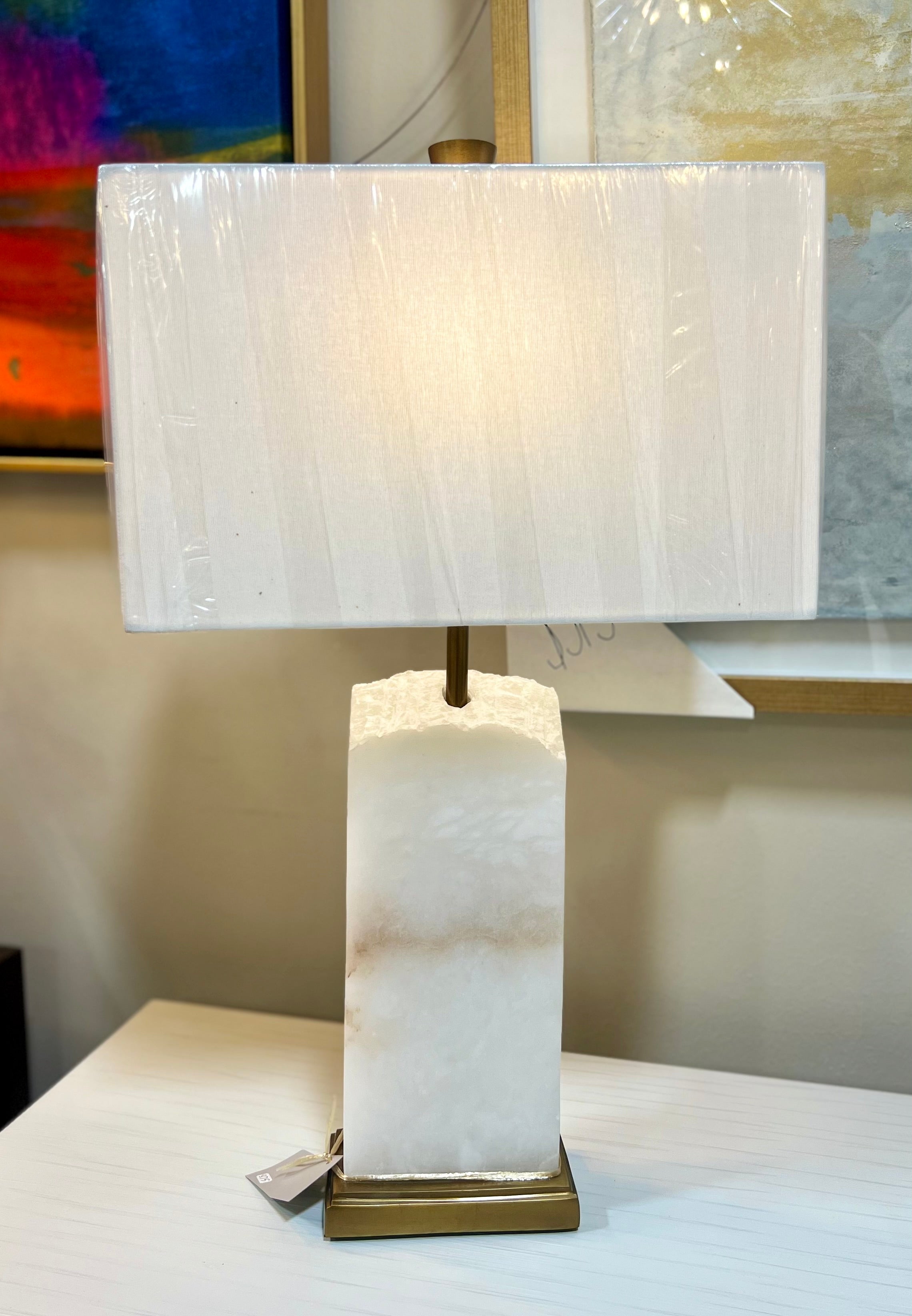 Gold and Marble Stone Table Lamp