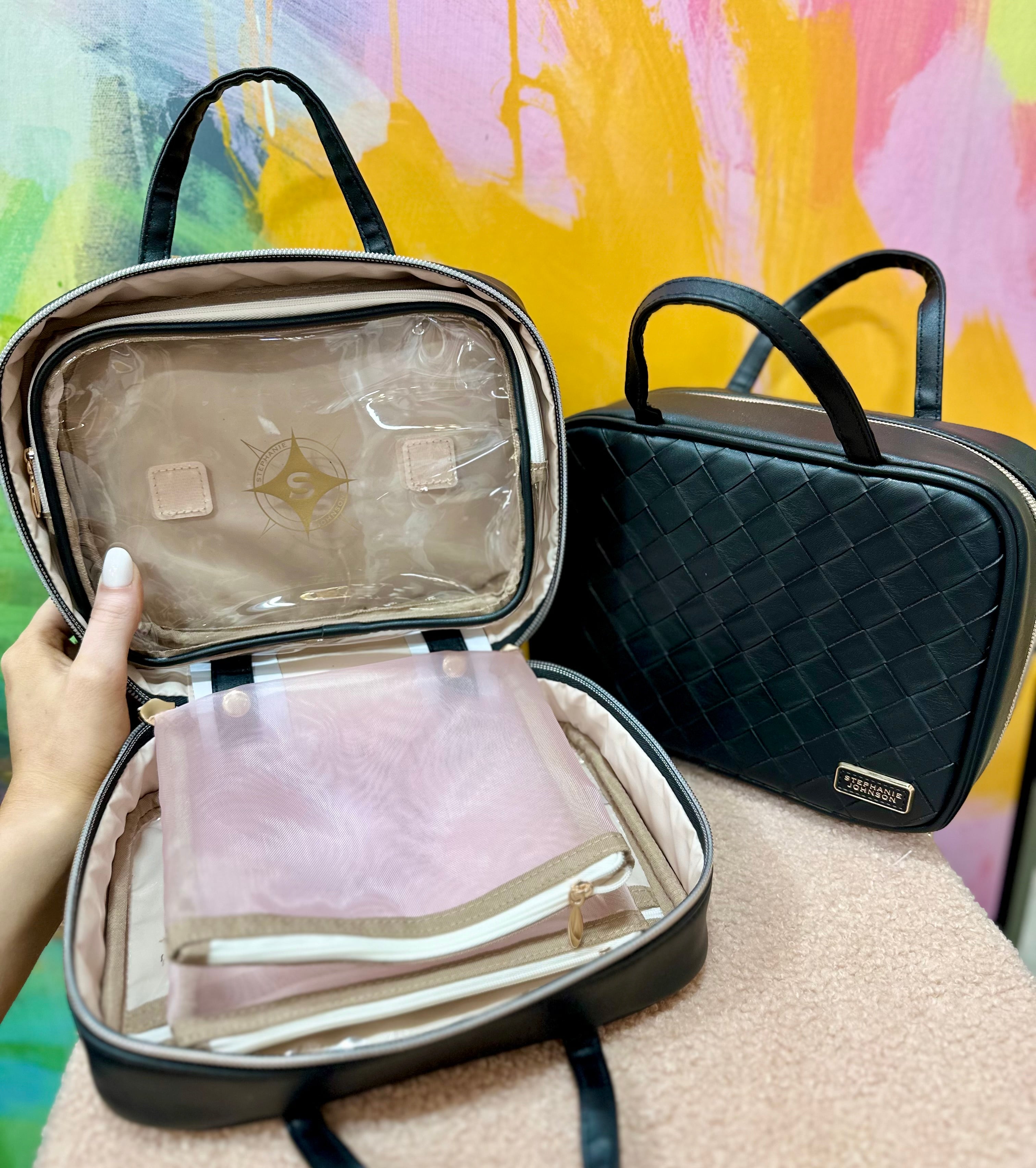 Black Leather Travel Bag