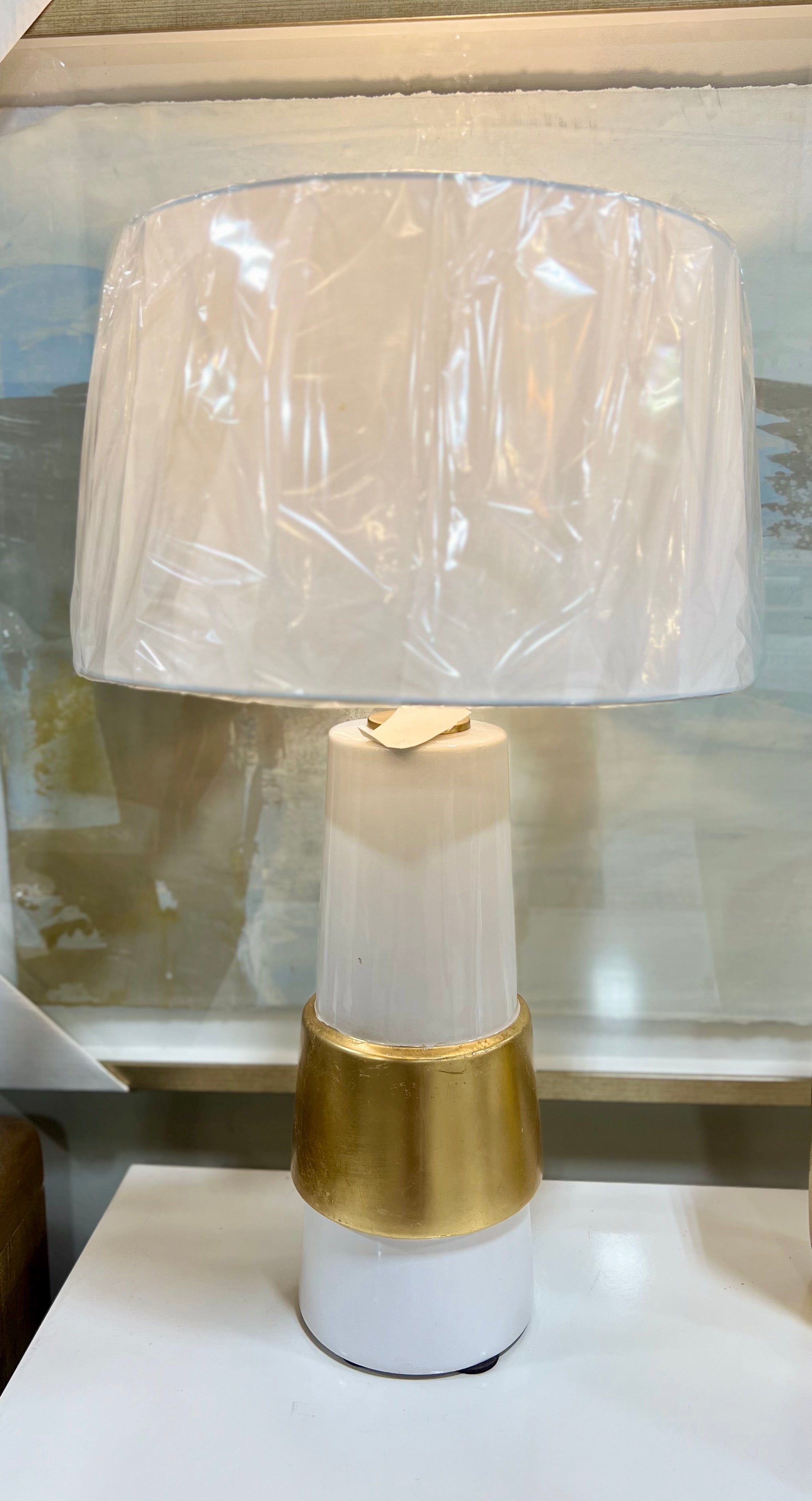 White and Gold Table Lamp