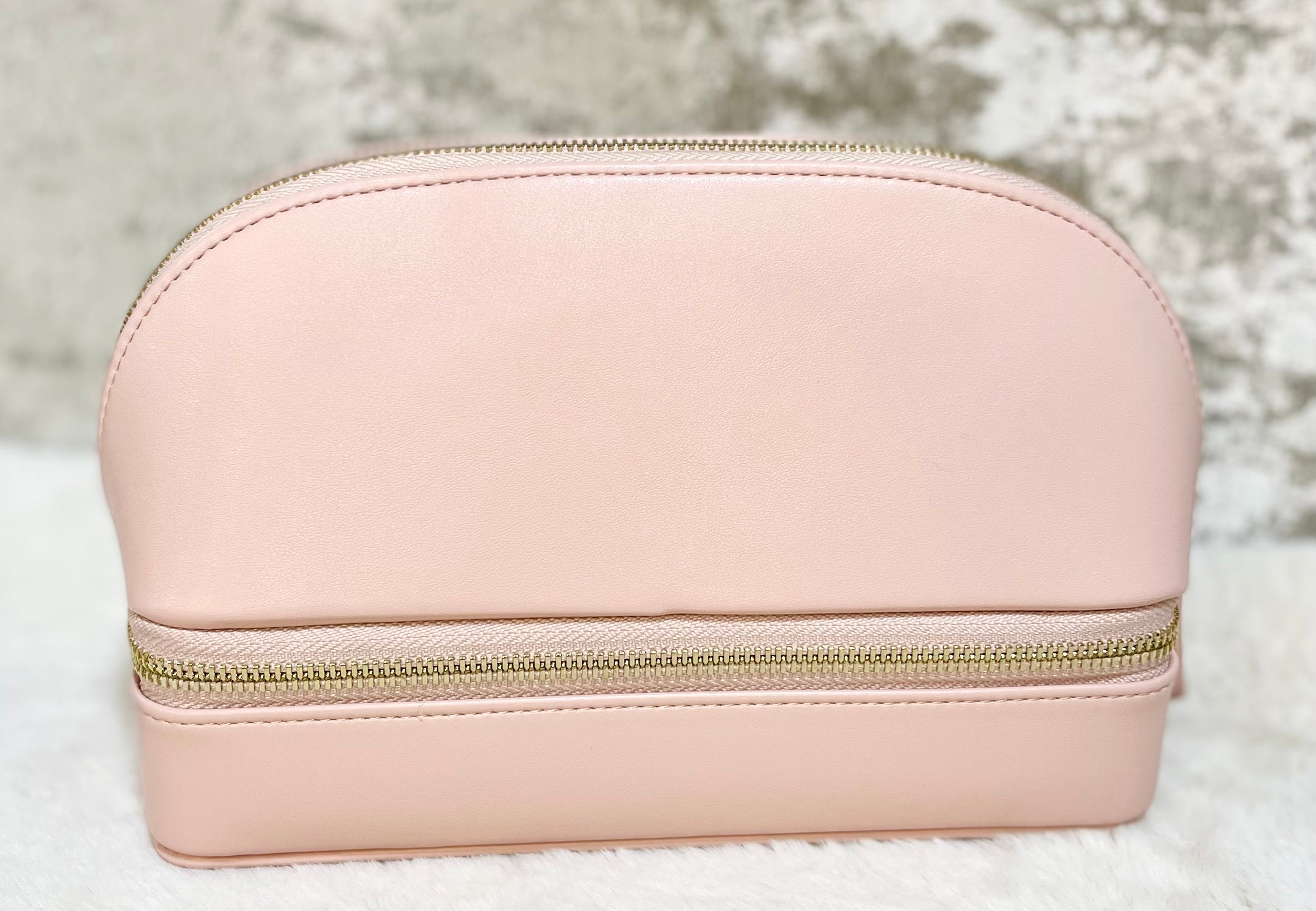 Hollis Pink Travel Jewelry Bag with Mirror