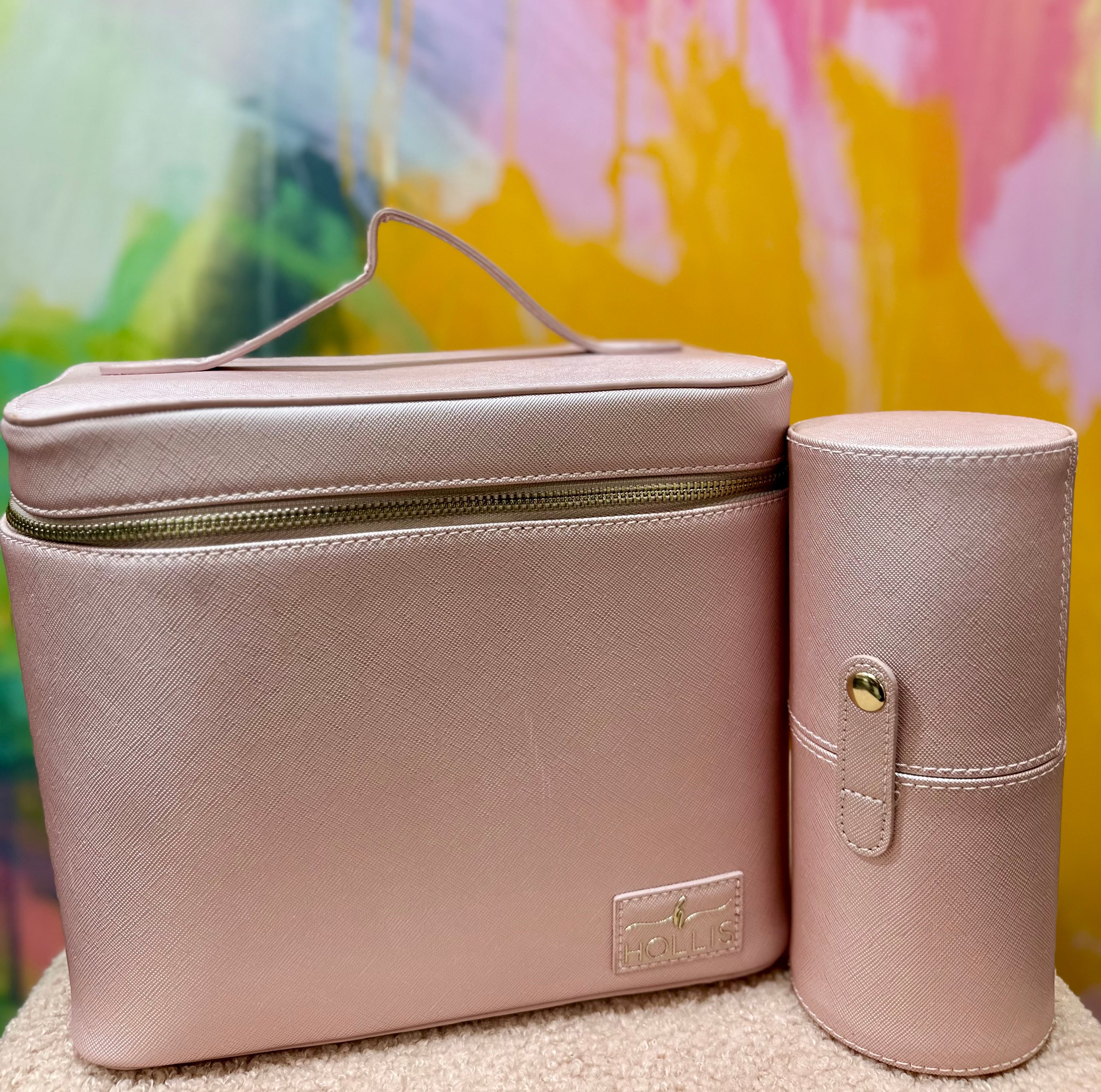 Rose Gold makeup bag and brush case