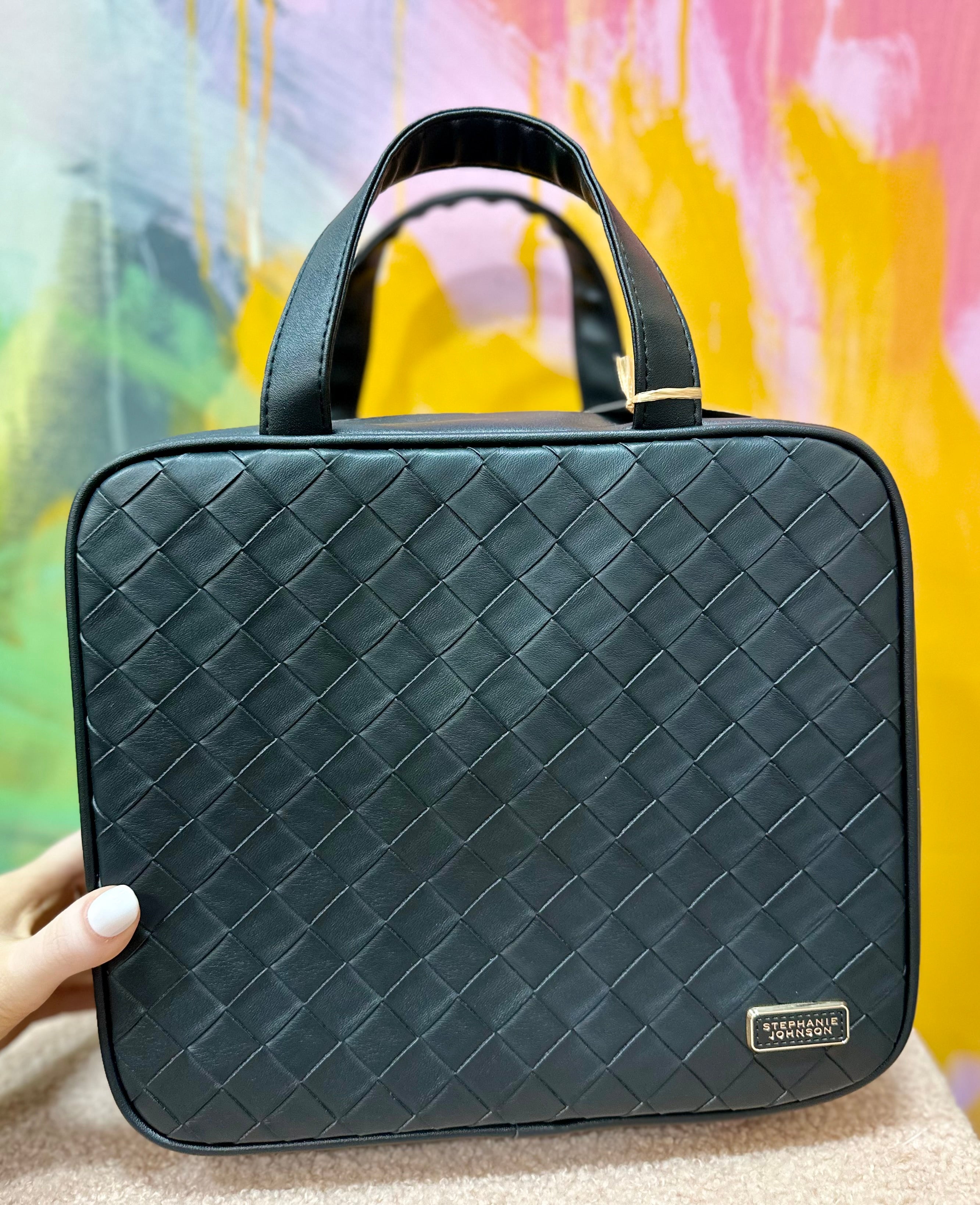 Black Leather Travel Bag
