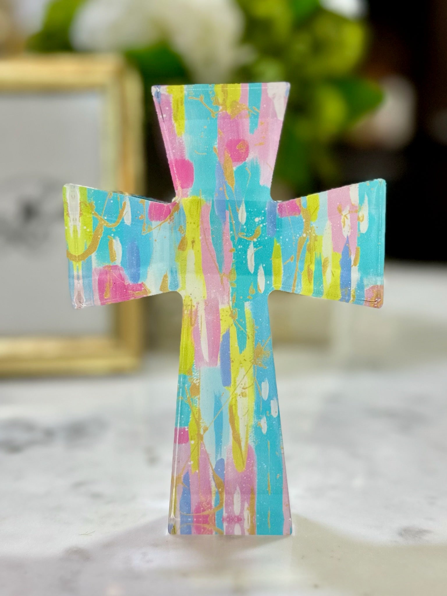 Abstract acrylic cross