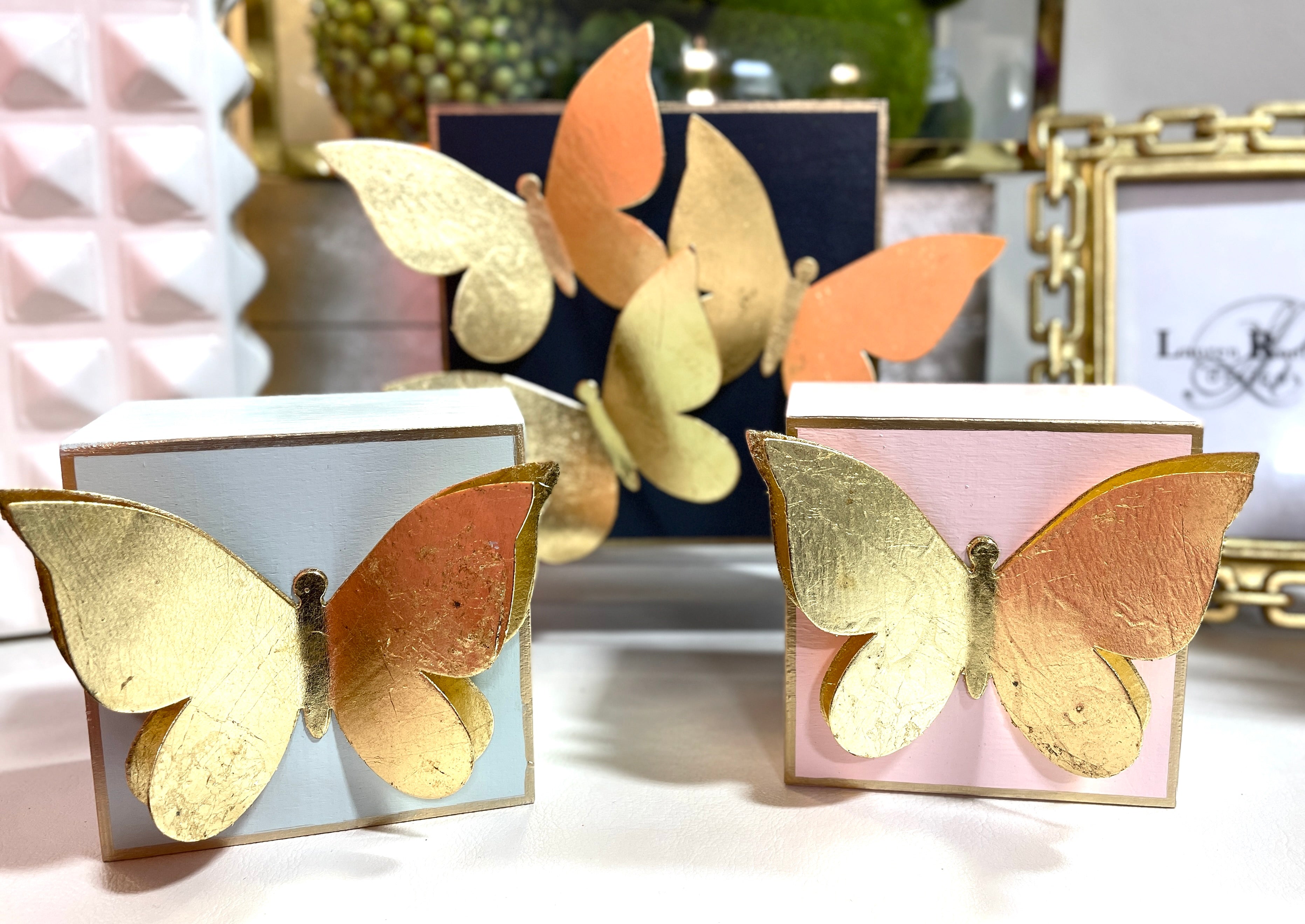 Pastel Pink 3D Wooden Block Art
