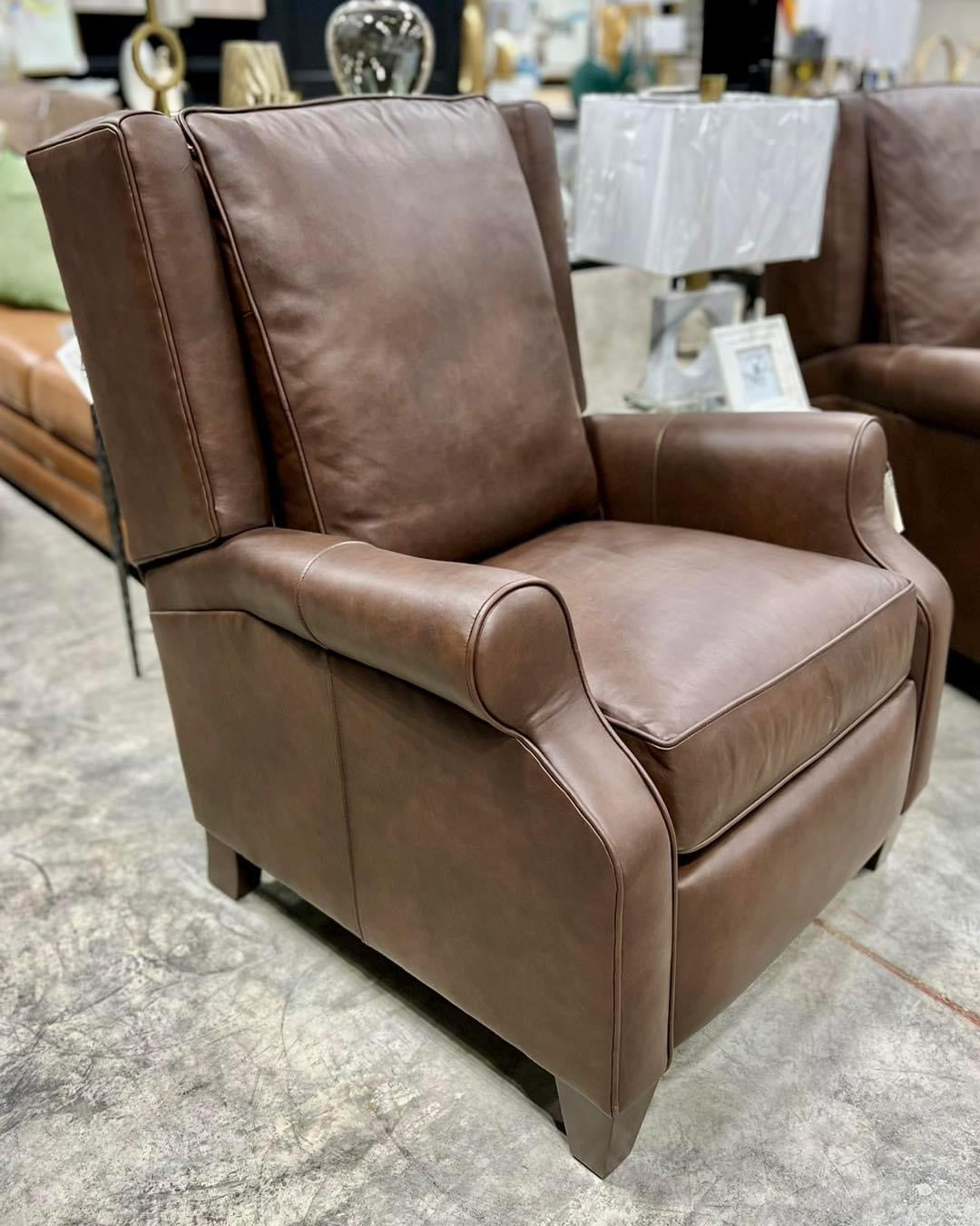 King Hickory Brown Leather Recliner