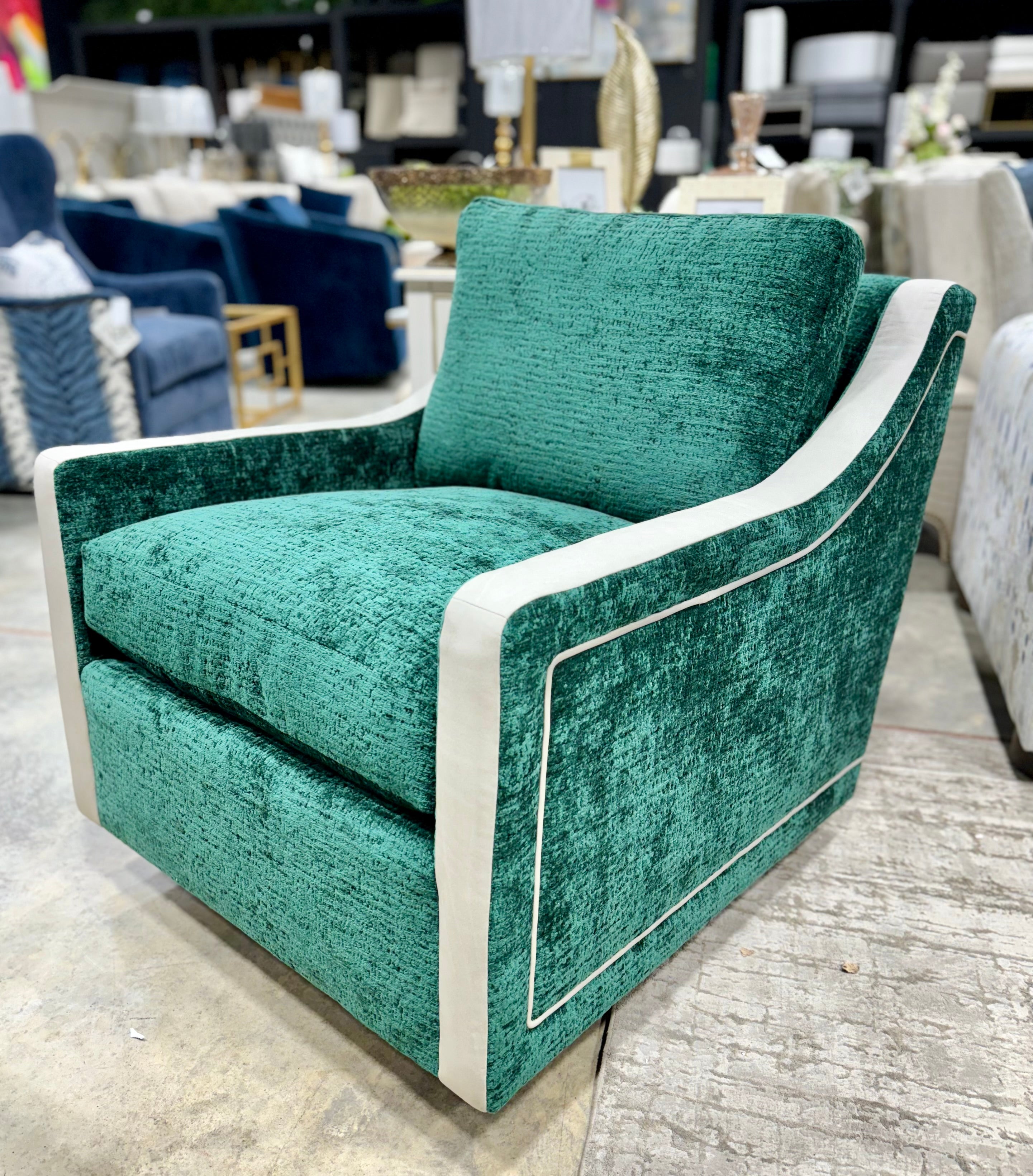 Massoud Green Swivel Rocker (Custom)