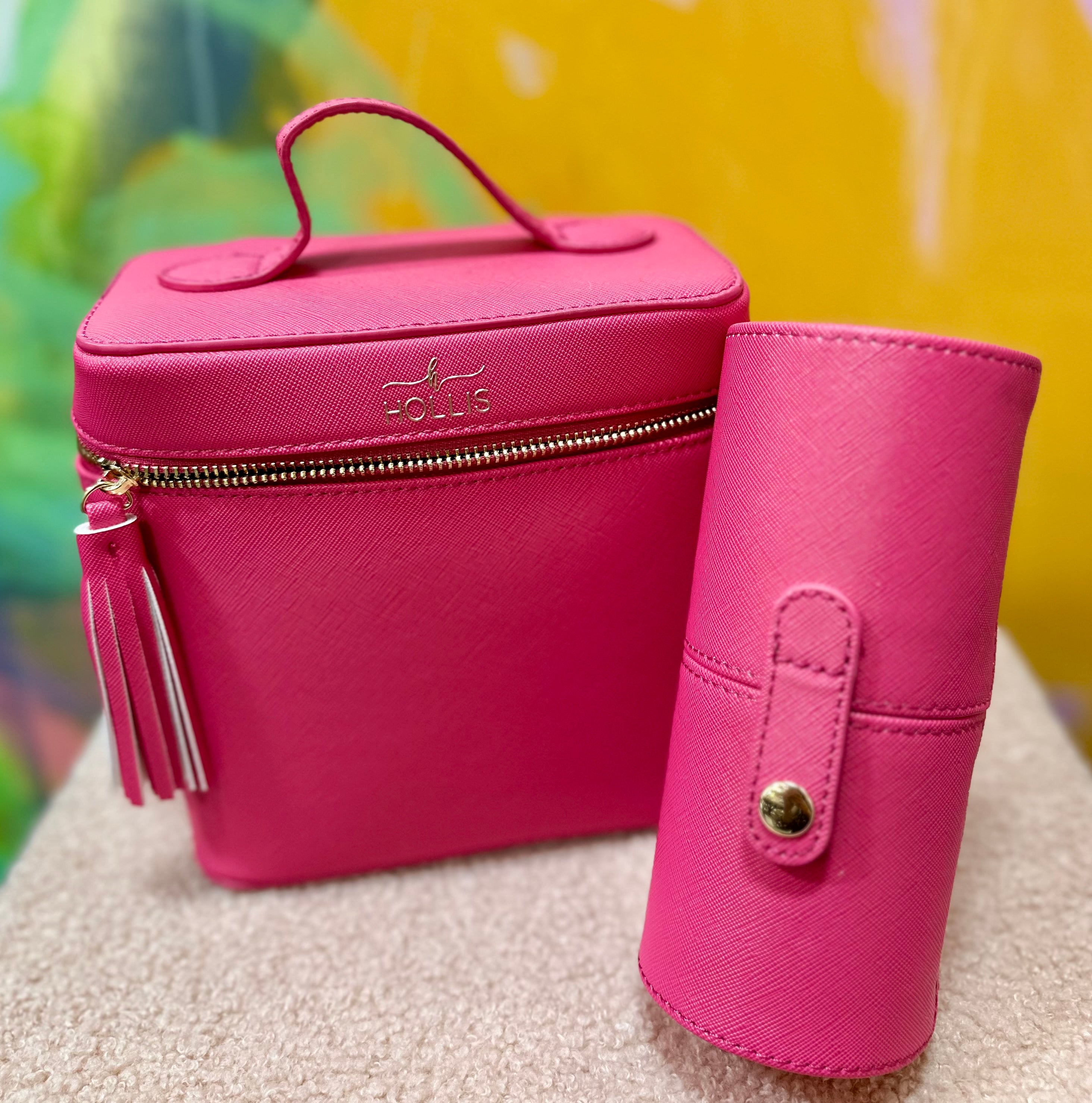 Hollis Cosmetic Bag including Brush Roll