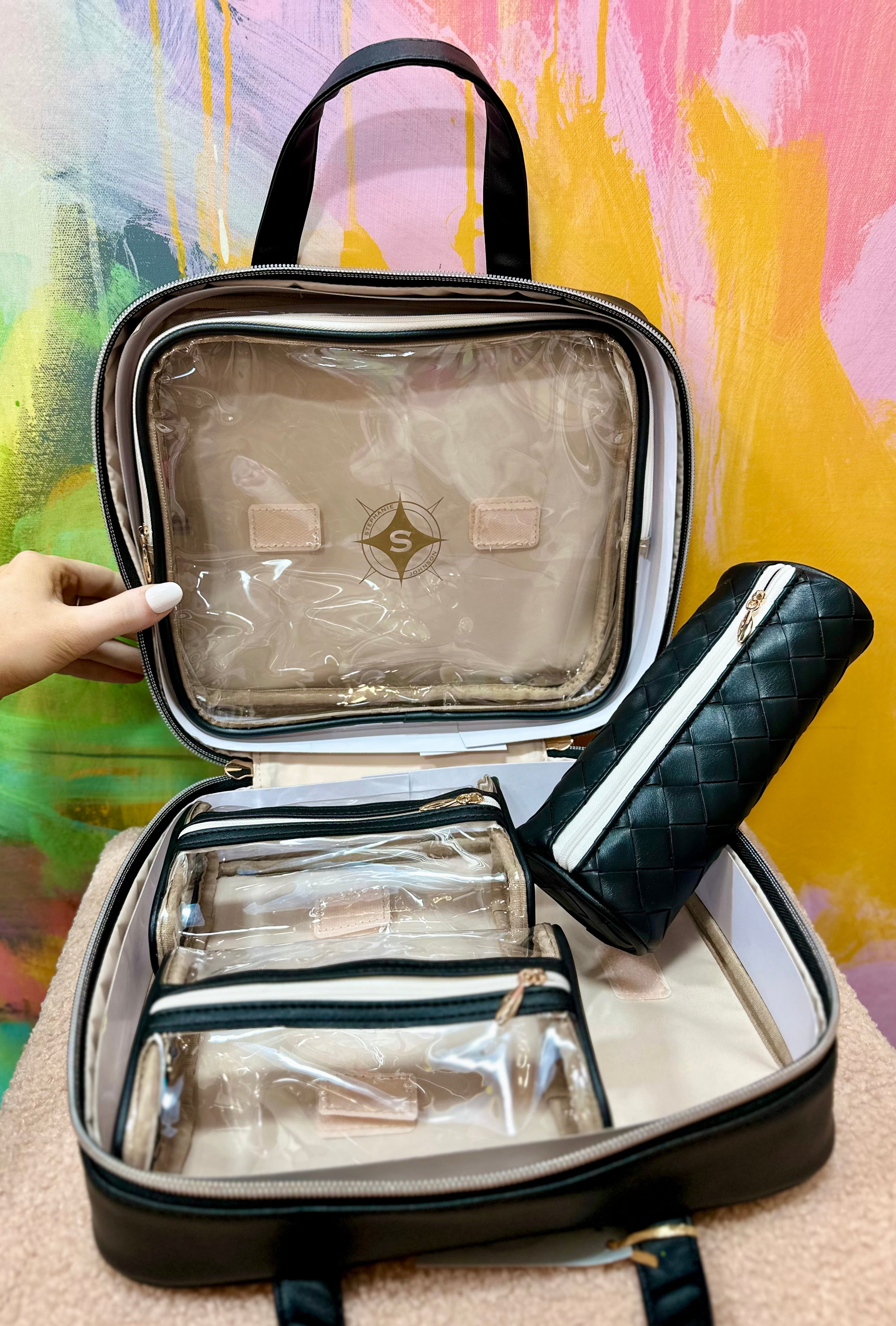 Black Leather Travel Bag