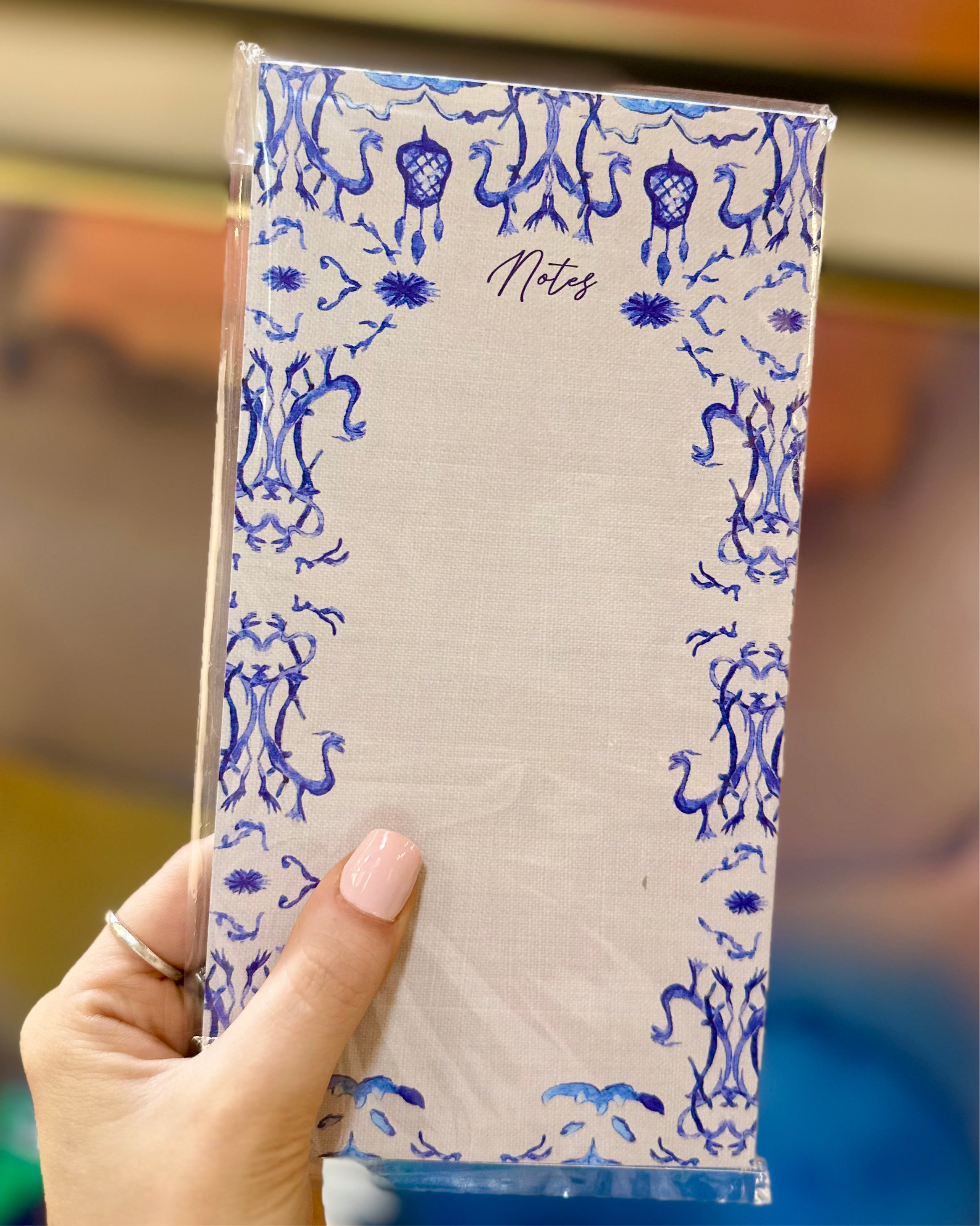 Blue Printed Notepad