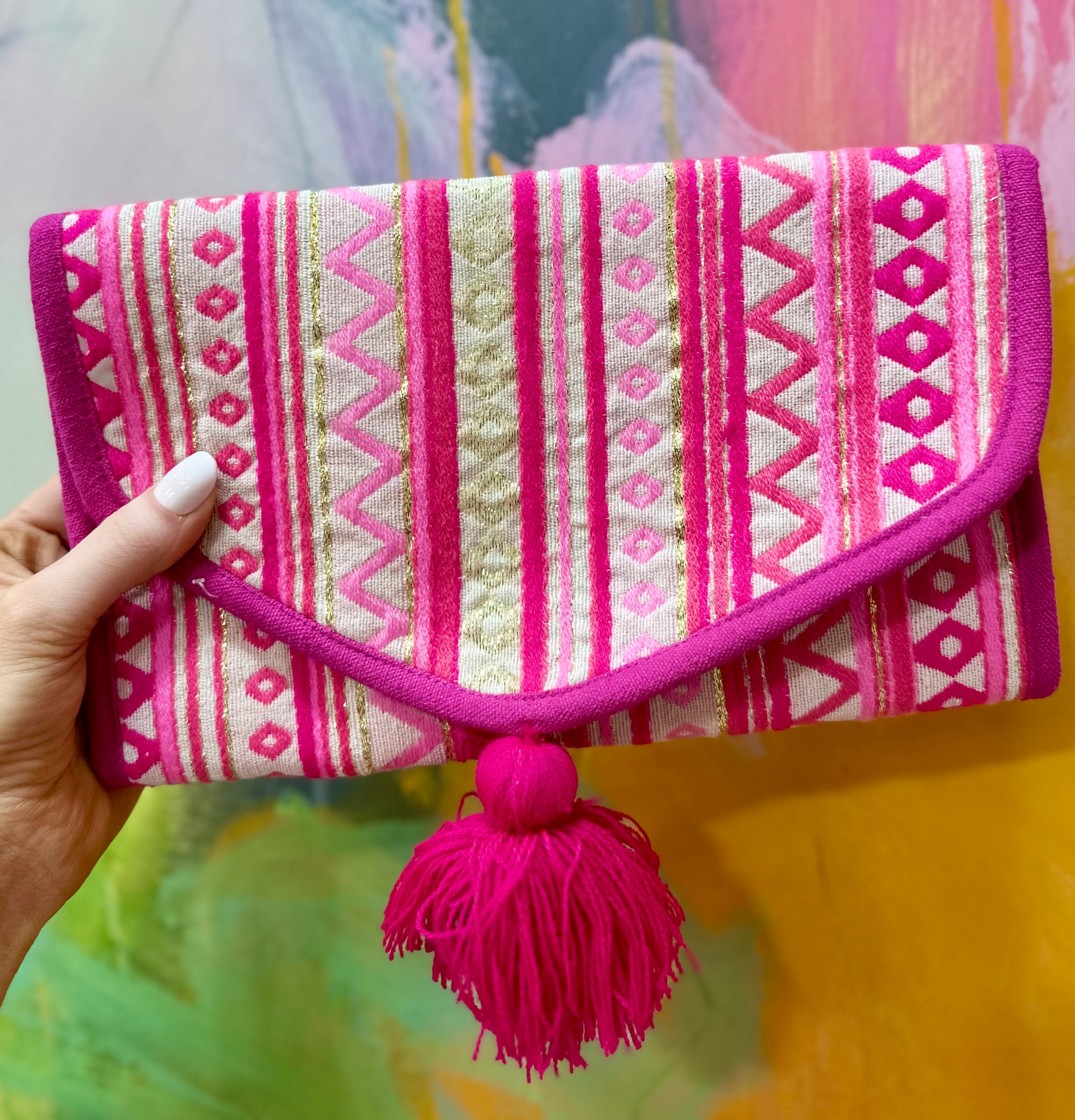 Pink small travel fold over case