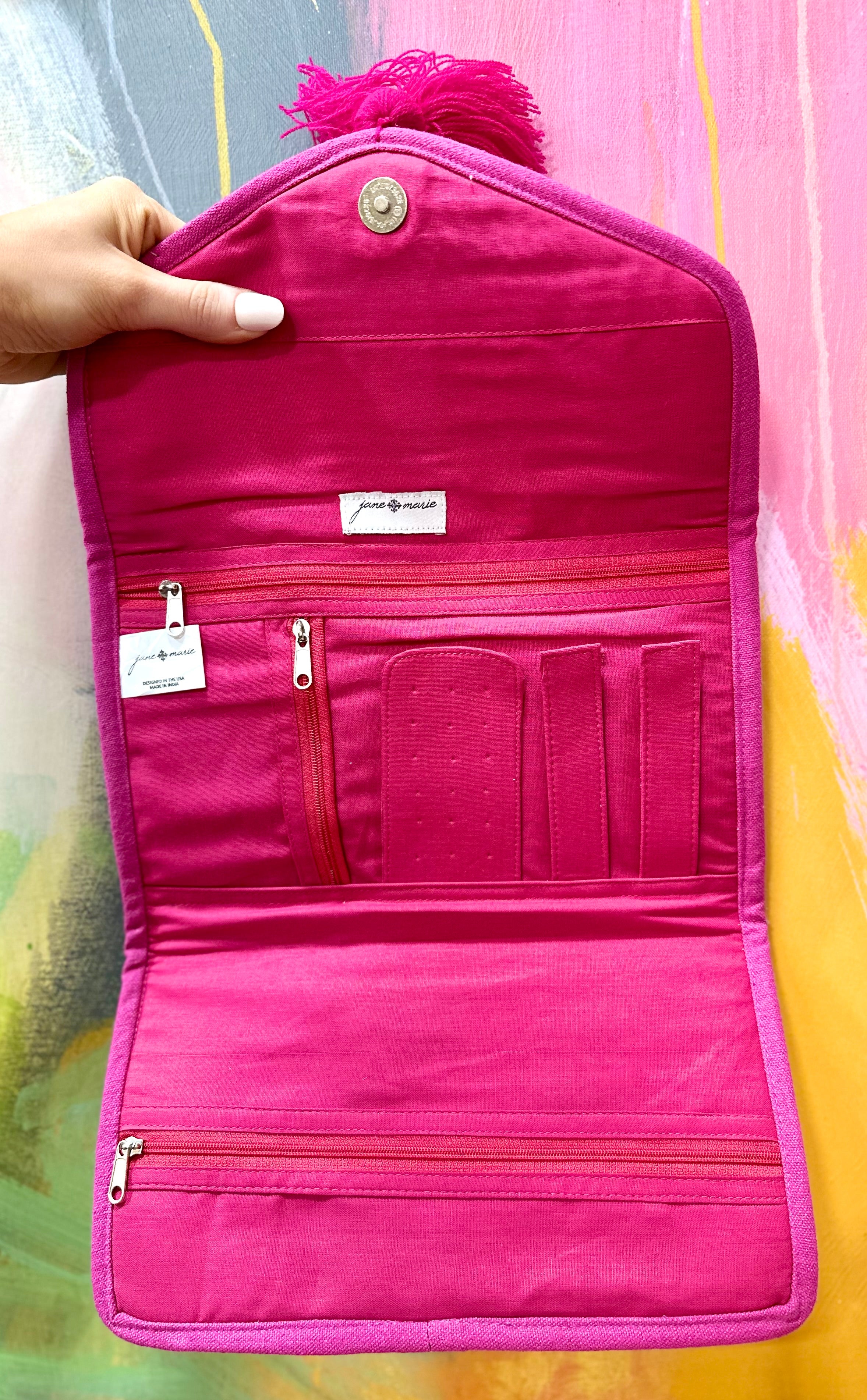 Pink small travel fold over case