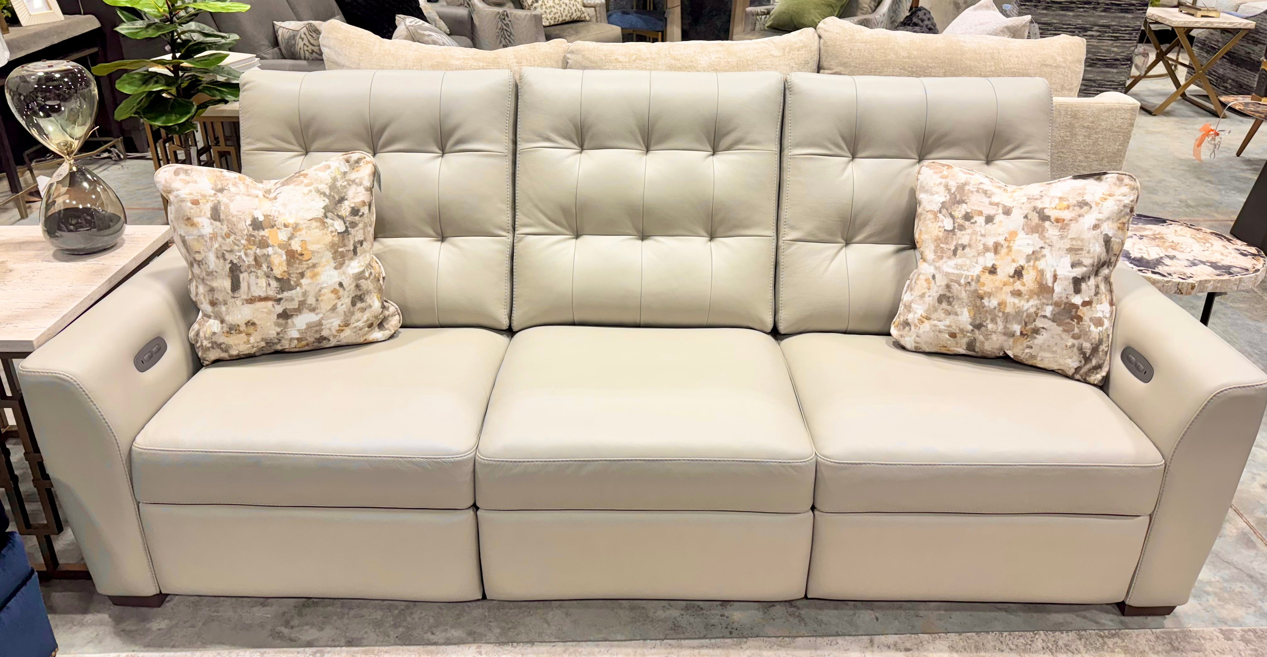 Palliser Leather Sofa, Power Recliner
