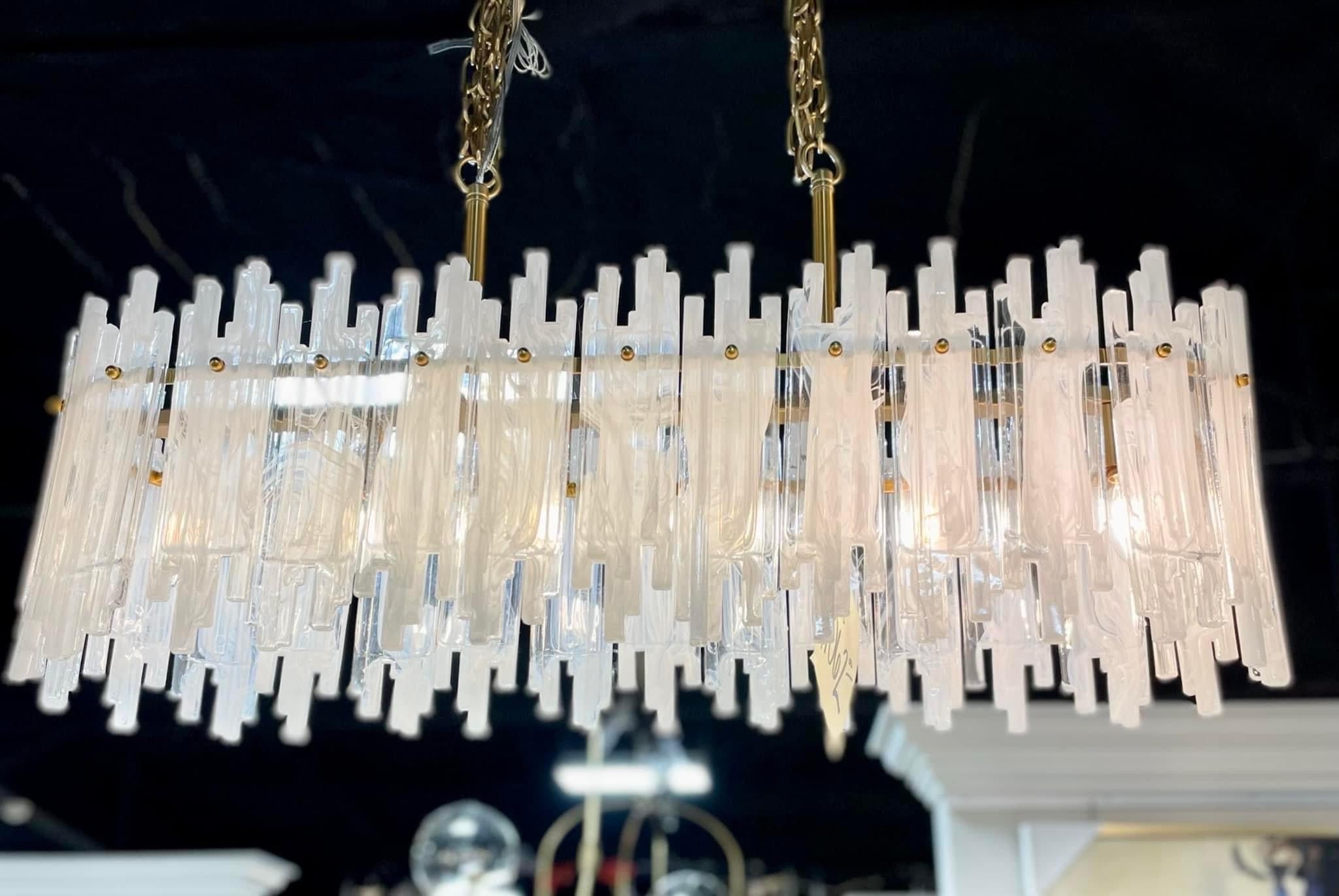 Linear Glass Chandelier