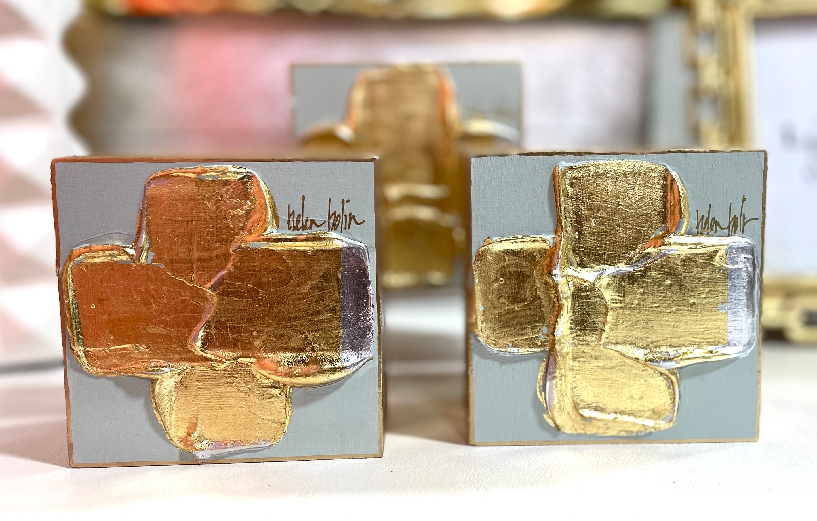 Cross Wooden Block Art